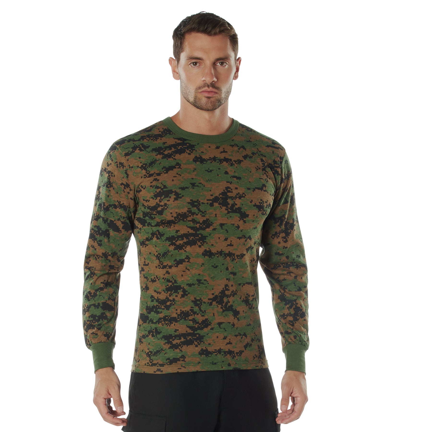 Rothco Long Sleeve Digital Camo T-Shirt - Color : Woodland Digital Camo, Size : 4XL