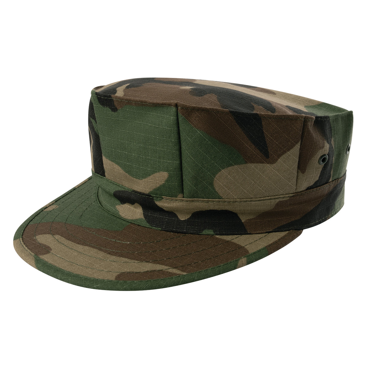 Rothco 8 Point Military Cap - Color : Woodland Camo, Size : XL