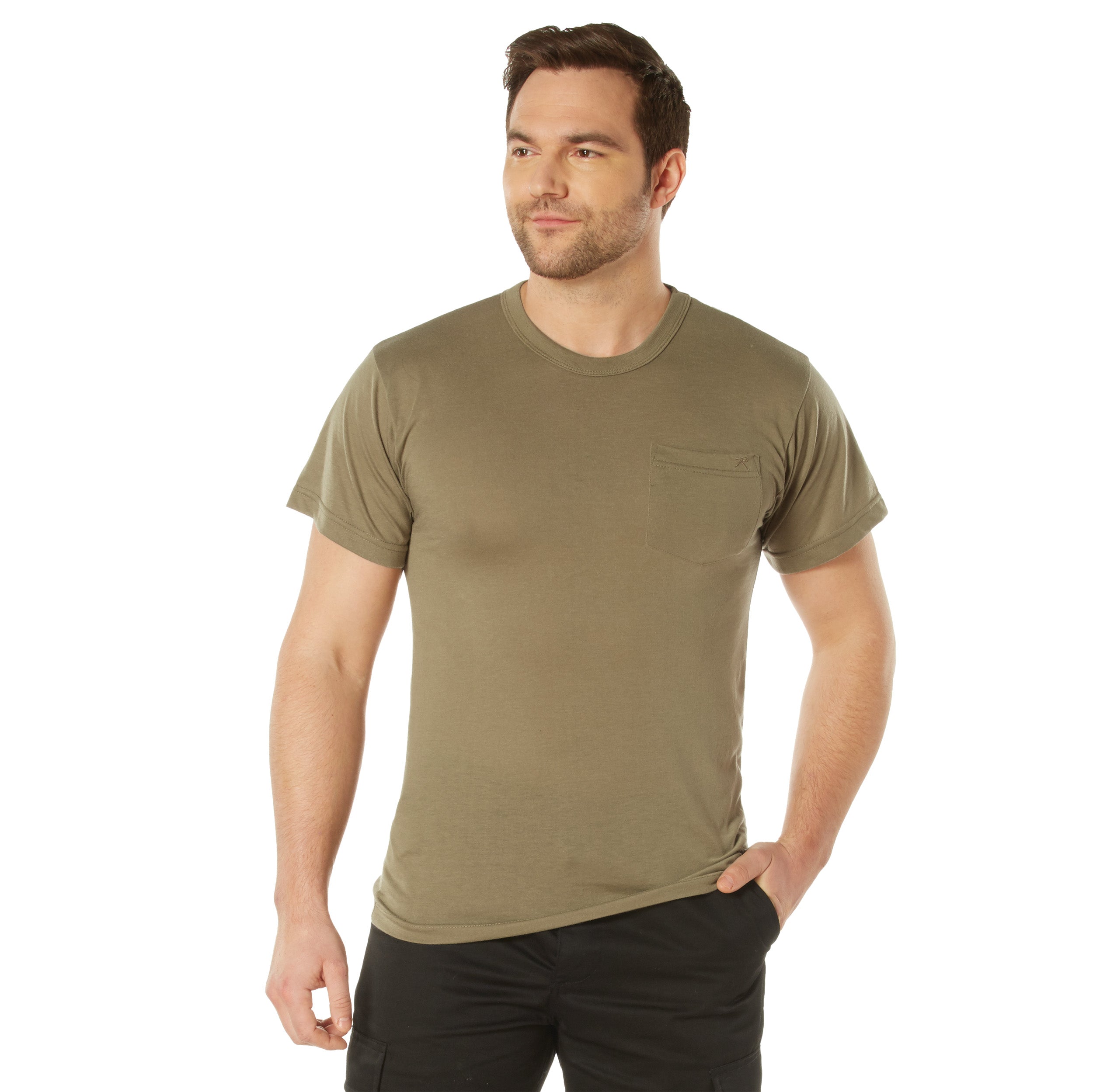 Rothco Moisture Wicking Pocket T-Shirt - Color : AR 670-1 Coyote Brown, Size : 3XL