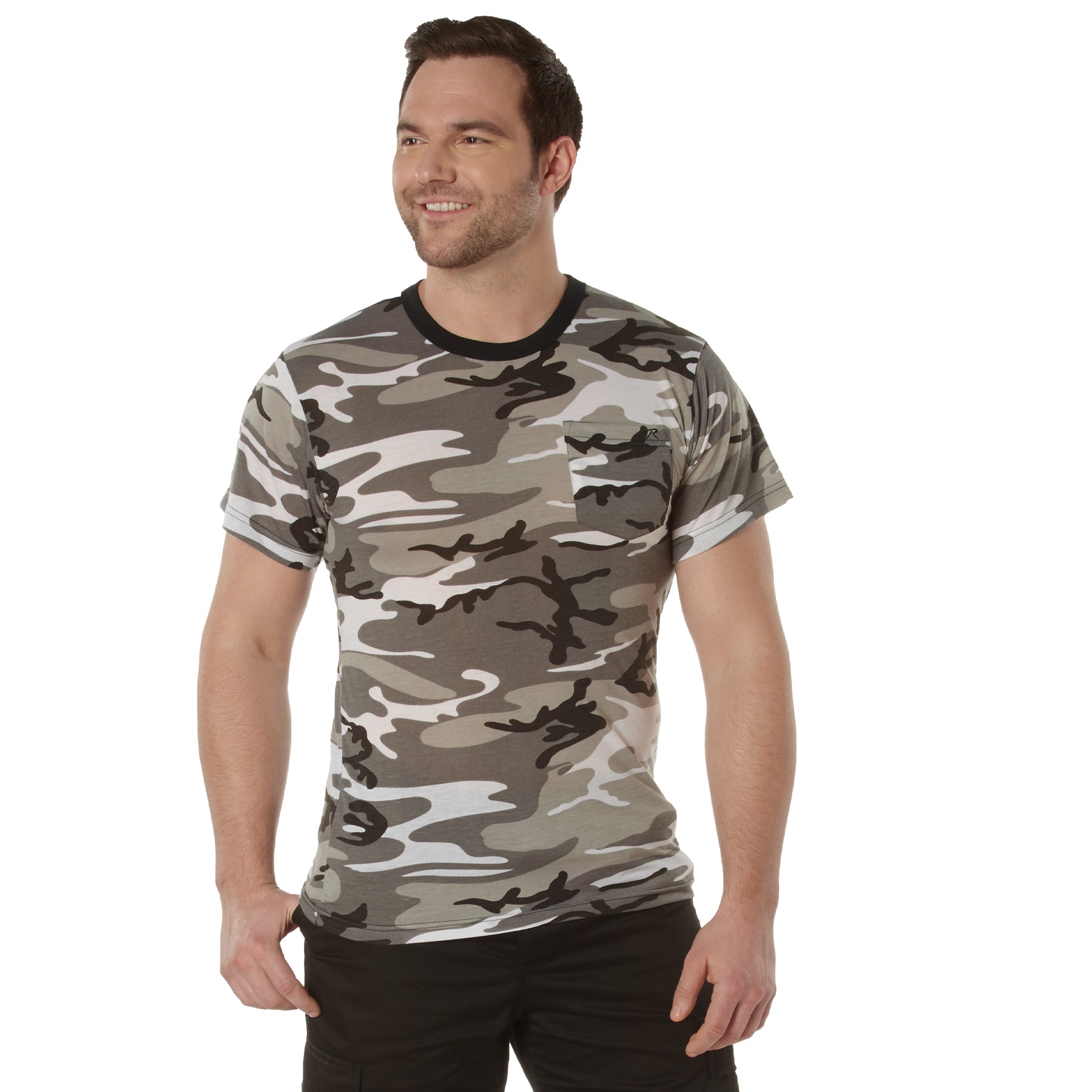 Rothco Moisture Wicking Pocket T-Shirt - Color : City Camo, Size : 3XL