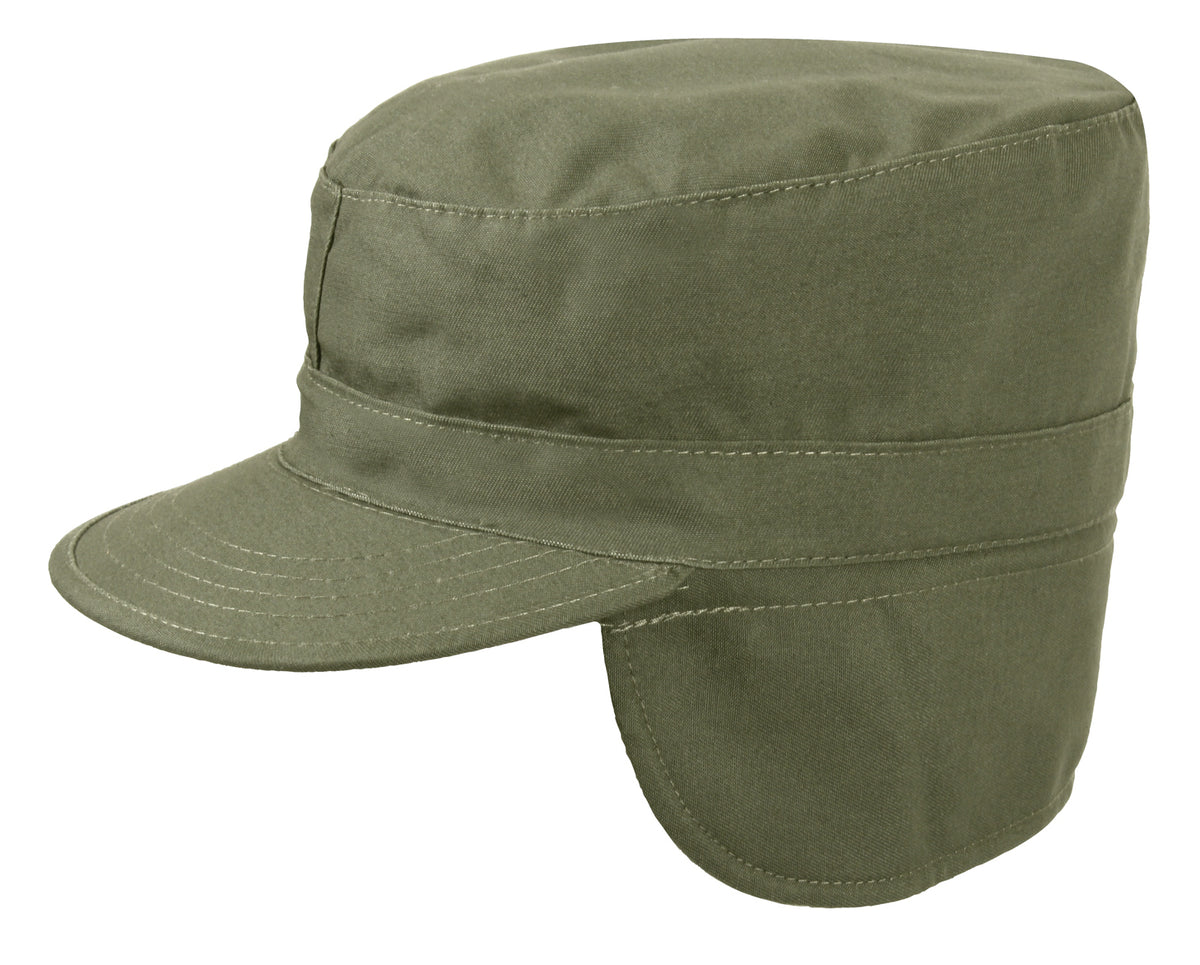 Rothco G.I. Type Combat Caps With Flaps - Olive Drab - Head Size : 7 3/4