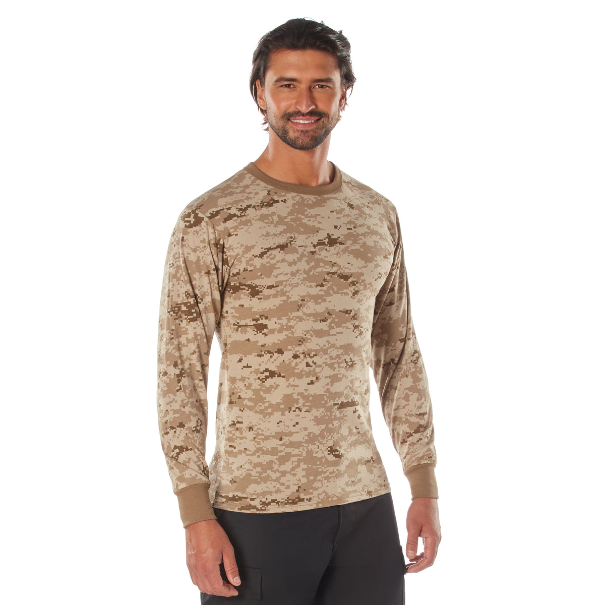 Rothco Long Sleeve Digital Camo T-Shirt - Color : Desert Digital Camo, Size : 3XL