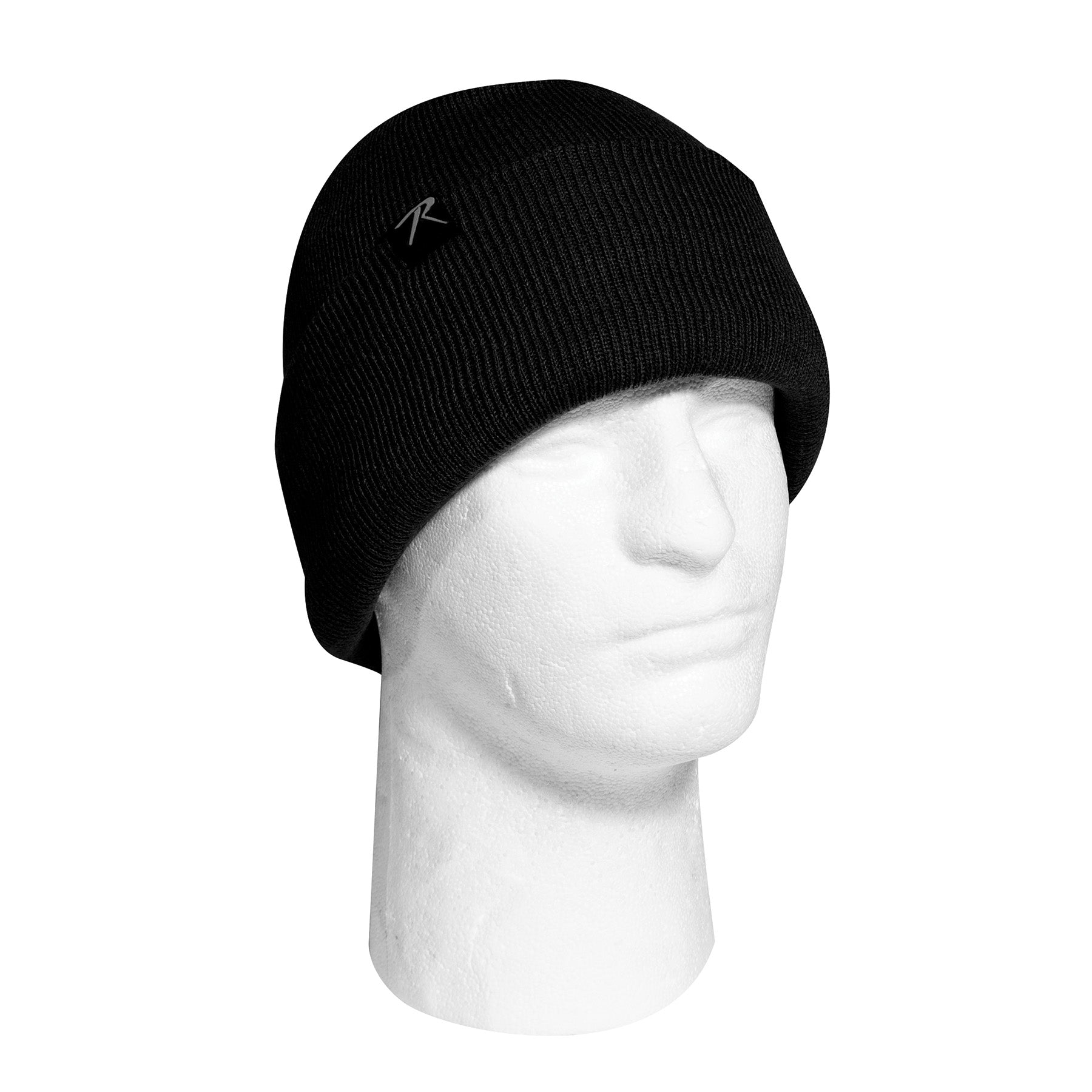 Deluxe Fine Knit Sherpa-Lined Watch Cap - Color : Black