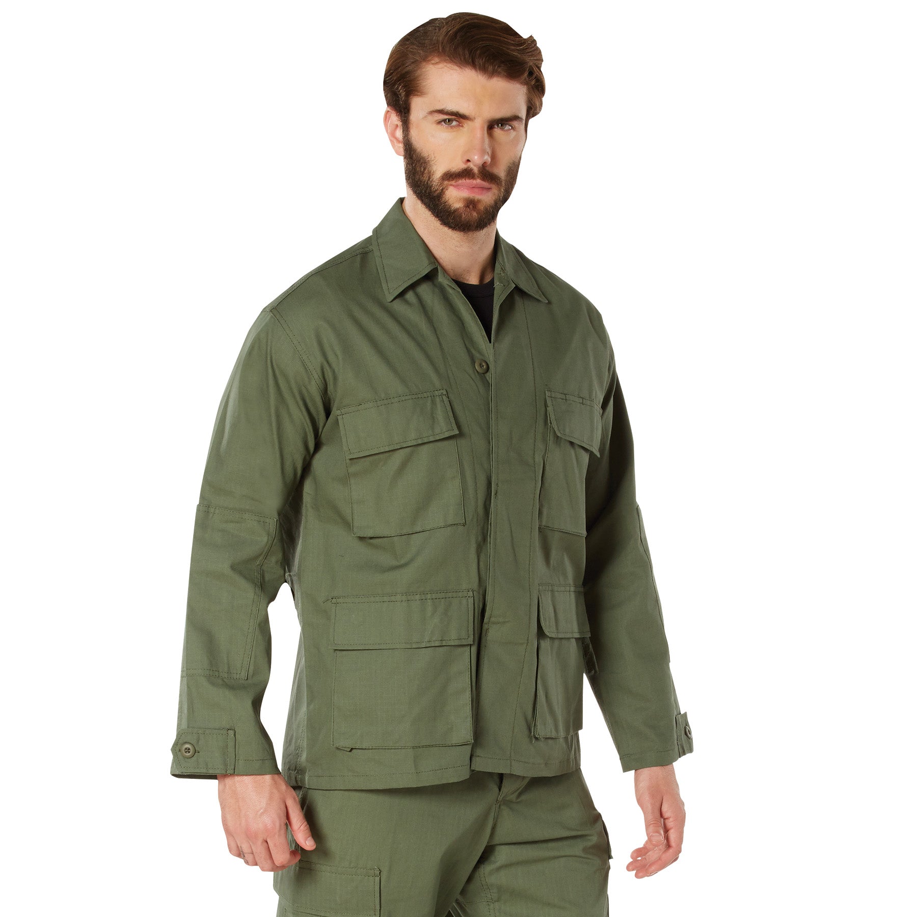Rothco Rip-Stop BDU Shirt - Color : Olive Drab, Size : 2XL