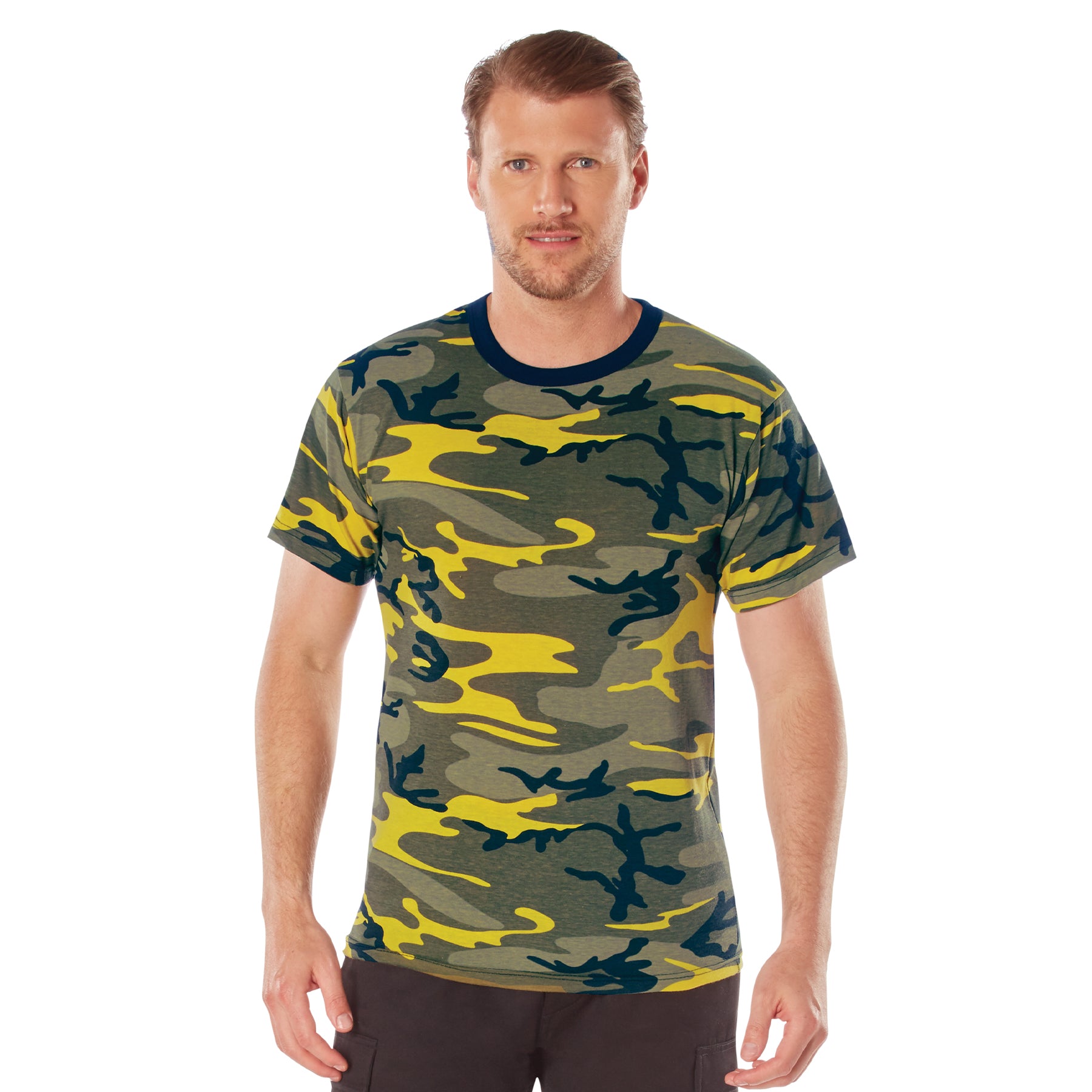 Rothco Camo T-Shirt - Color : Stinger Yellow Camo, Size : L