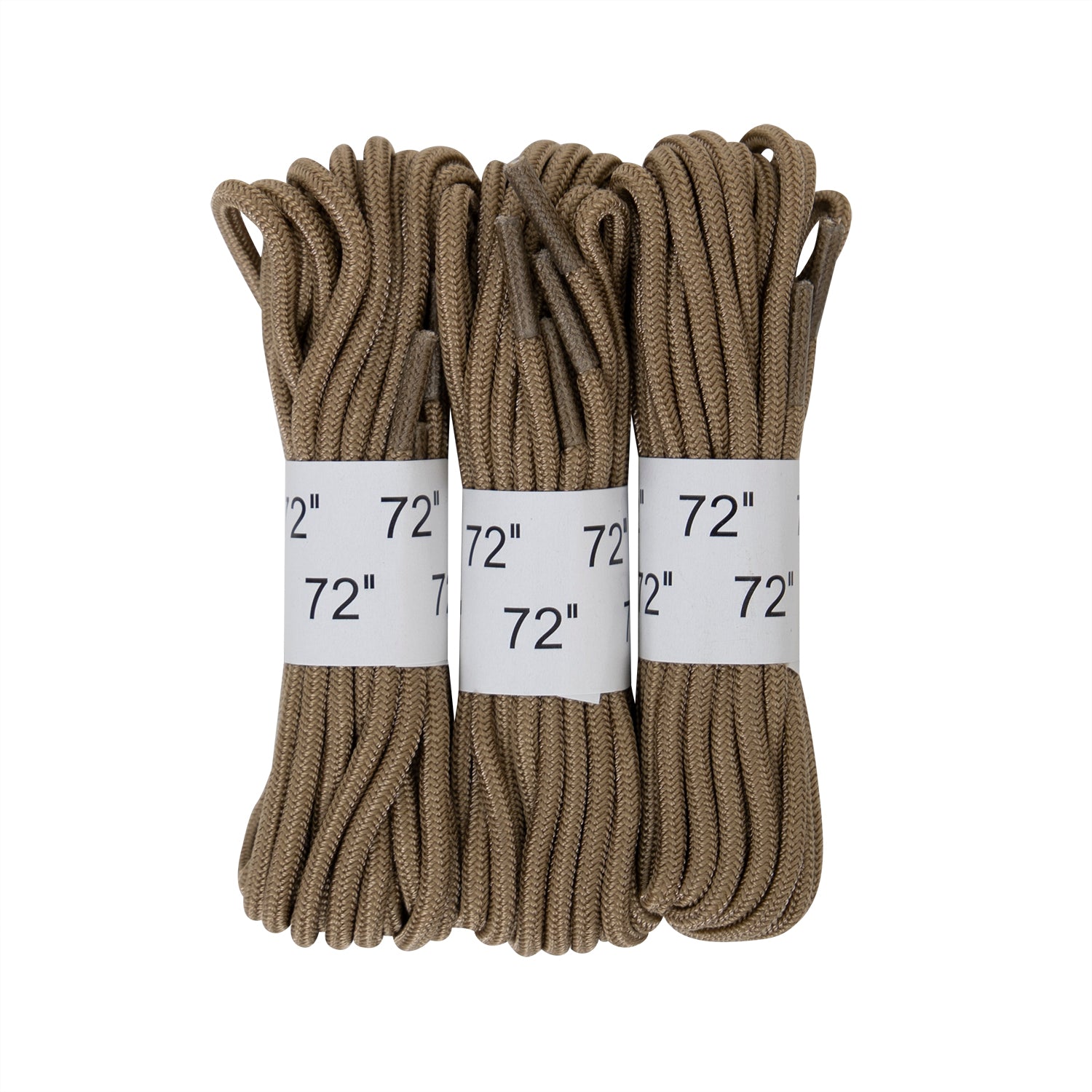 Rothco 72" Boot Laces - 3 Pack - Color : Coyote Brown