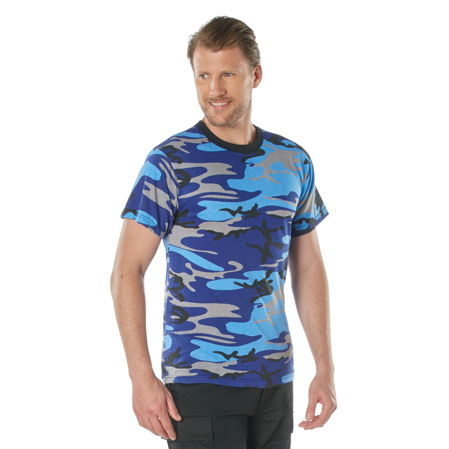 Rothco Camo T-Shirt - Color : Electric Blue Camo, Size : 2XL