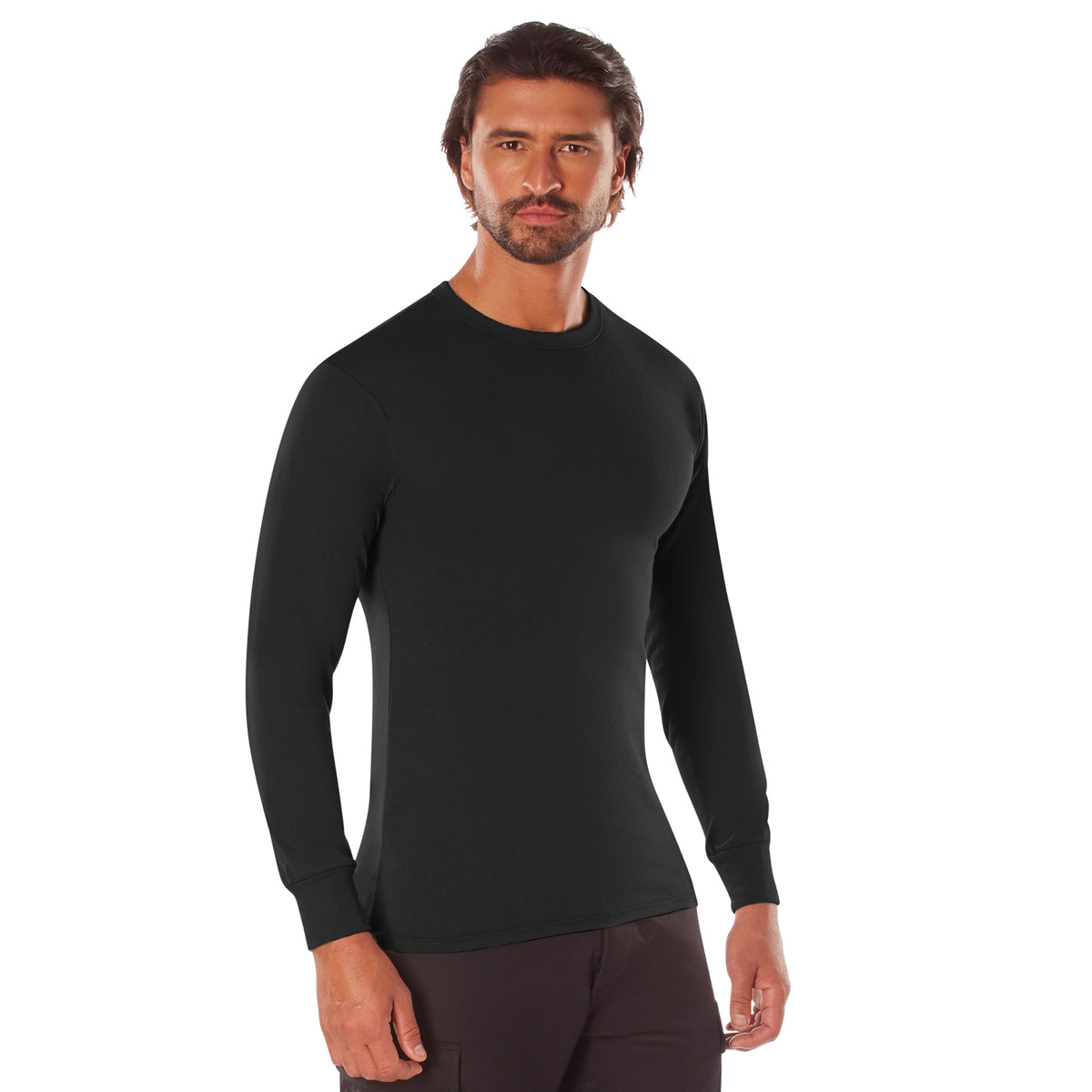 Rothco Long Sleeve Solid T-Shirt - Color : Black, Size : 3XL