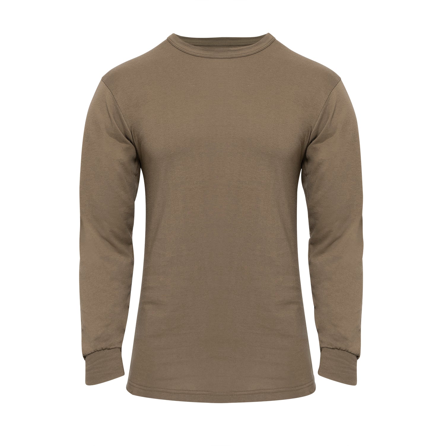 Rothco Long Sleeve Solid T-Shirt - Color : Brown, Size : 3XL