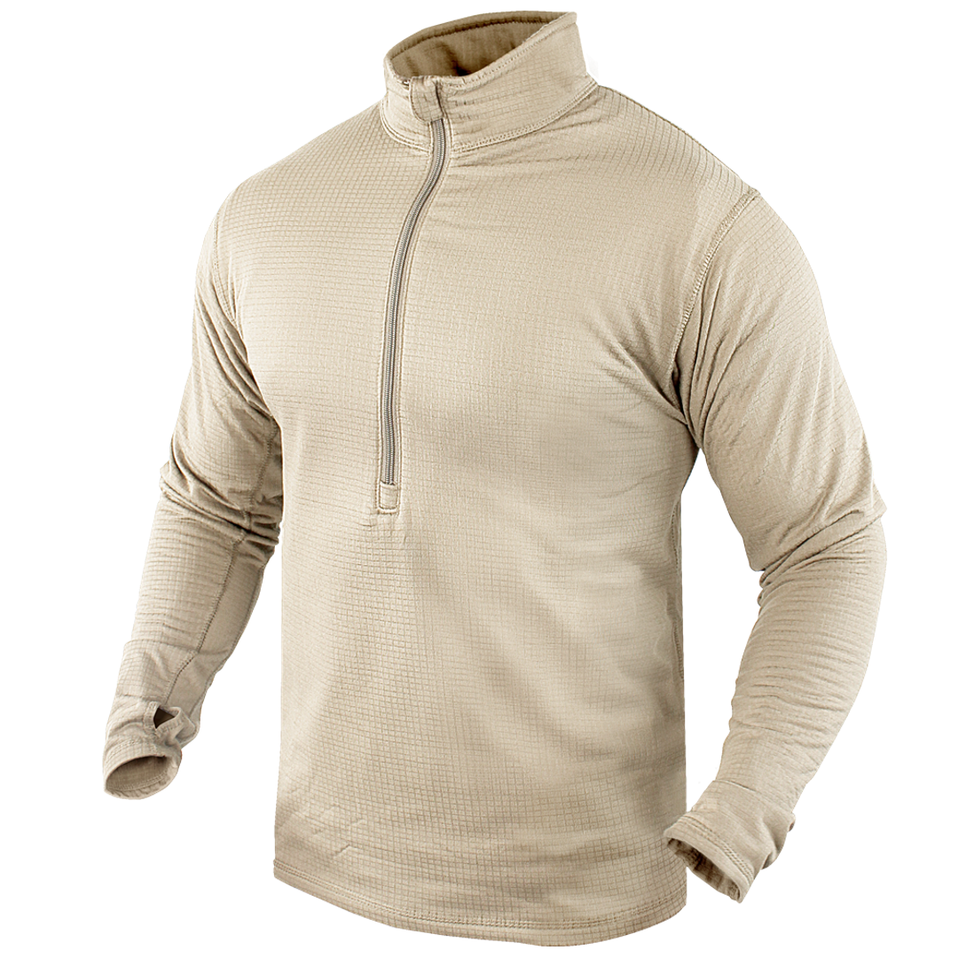 Sous-vêtement technique Condor — Base II Zip Pullover — Sable / L