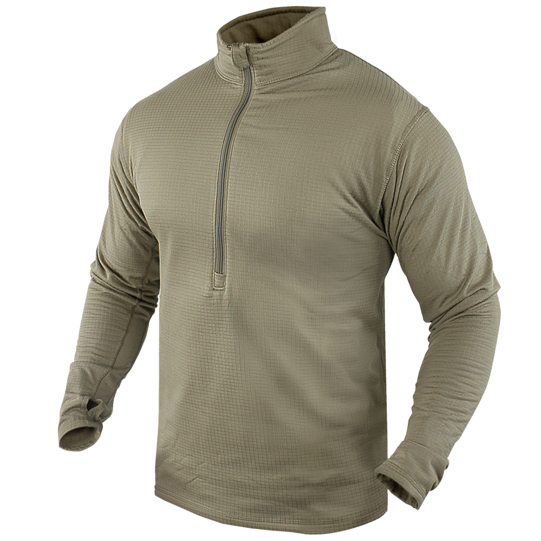 Sous-vêtement technique Condor — Base II Zip Pullover — Sable coyote / L