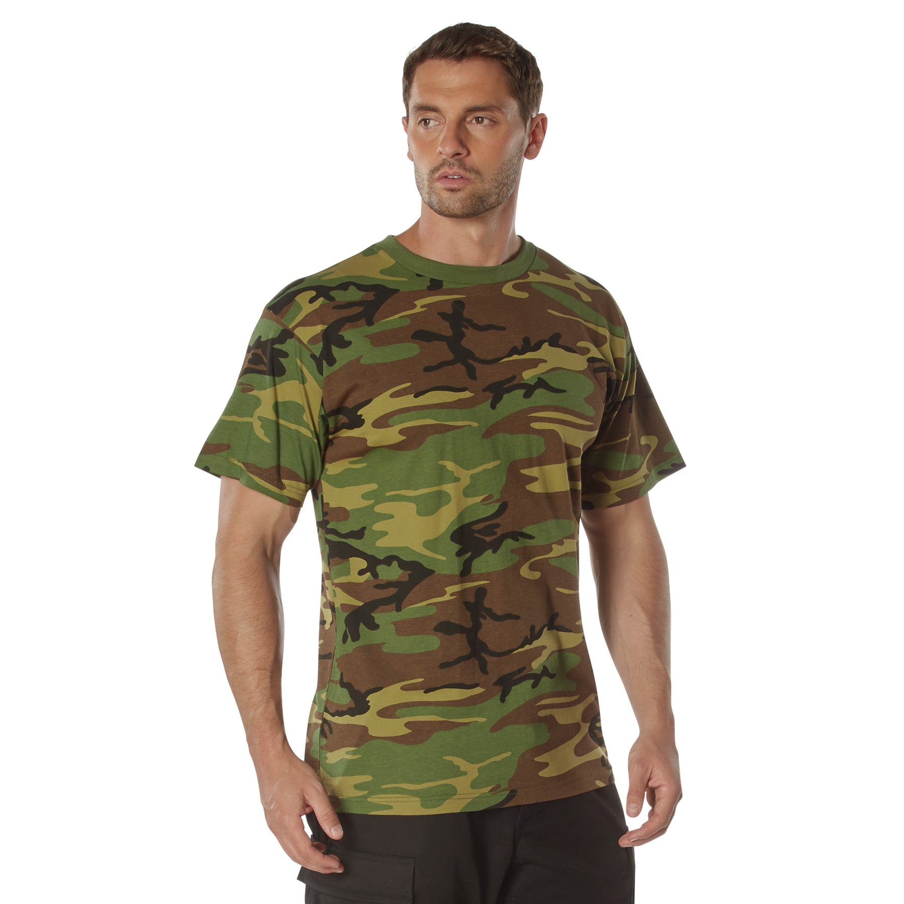 Rothco Camo 100% Cotton T-Shirt - Color : Woodland Camo, Size : 3XL