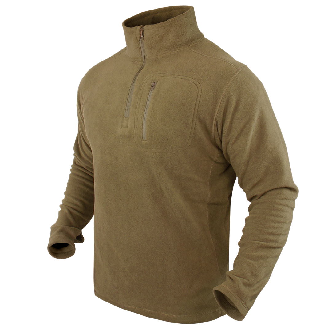 Vêtement tactique Condor — Quarter Zip Pullover — Brun coyote / L