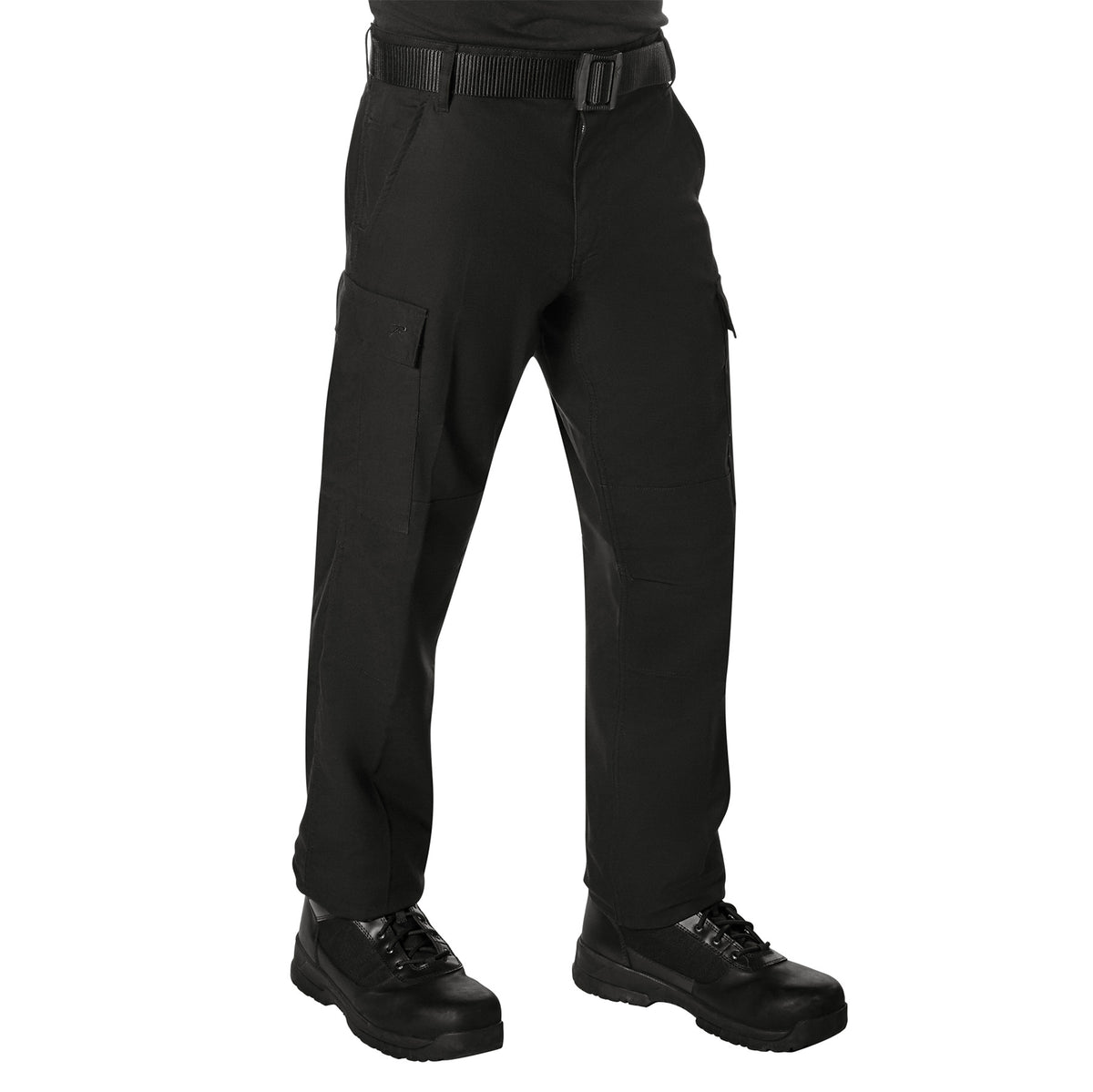 Rothco Active Flex Fleece Lined Canvas Work Pants - Color : Black, Size : 44W x 32L