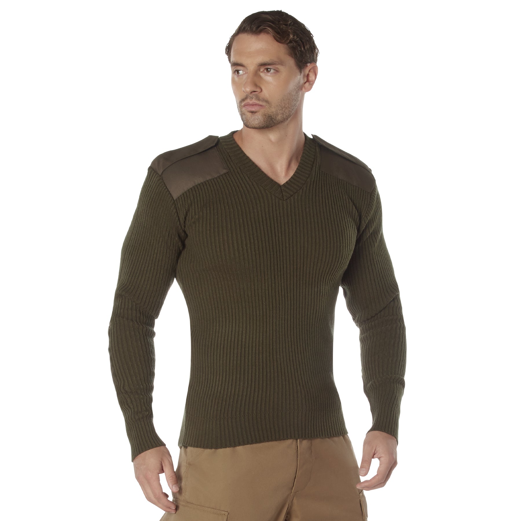 Rothco G.I. Style Acrylic V-Neck Sweater - Color : Olive Drab, Size : 2XL