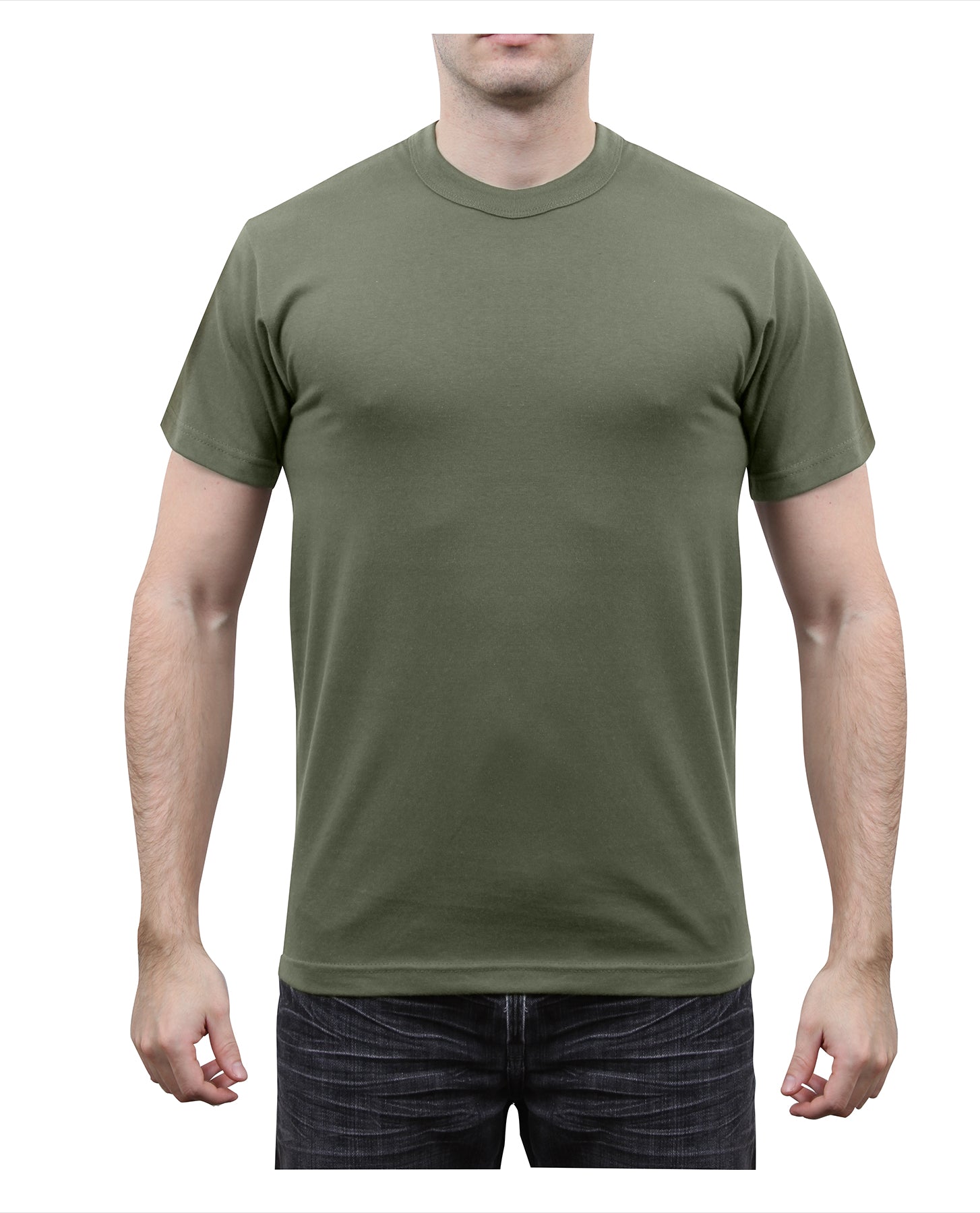 Rothco Solid Color 100% Cotton T-Shirt - Color : Foliage Green, Size : 2XL