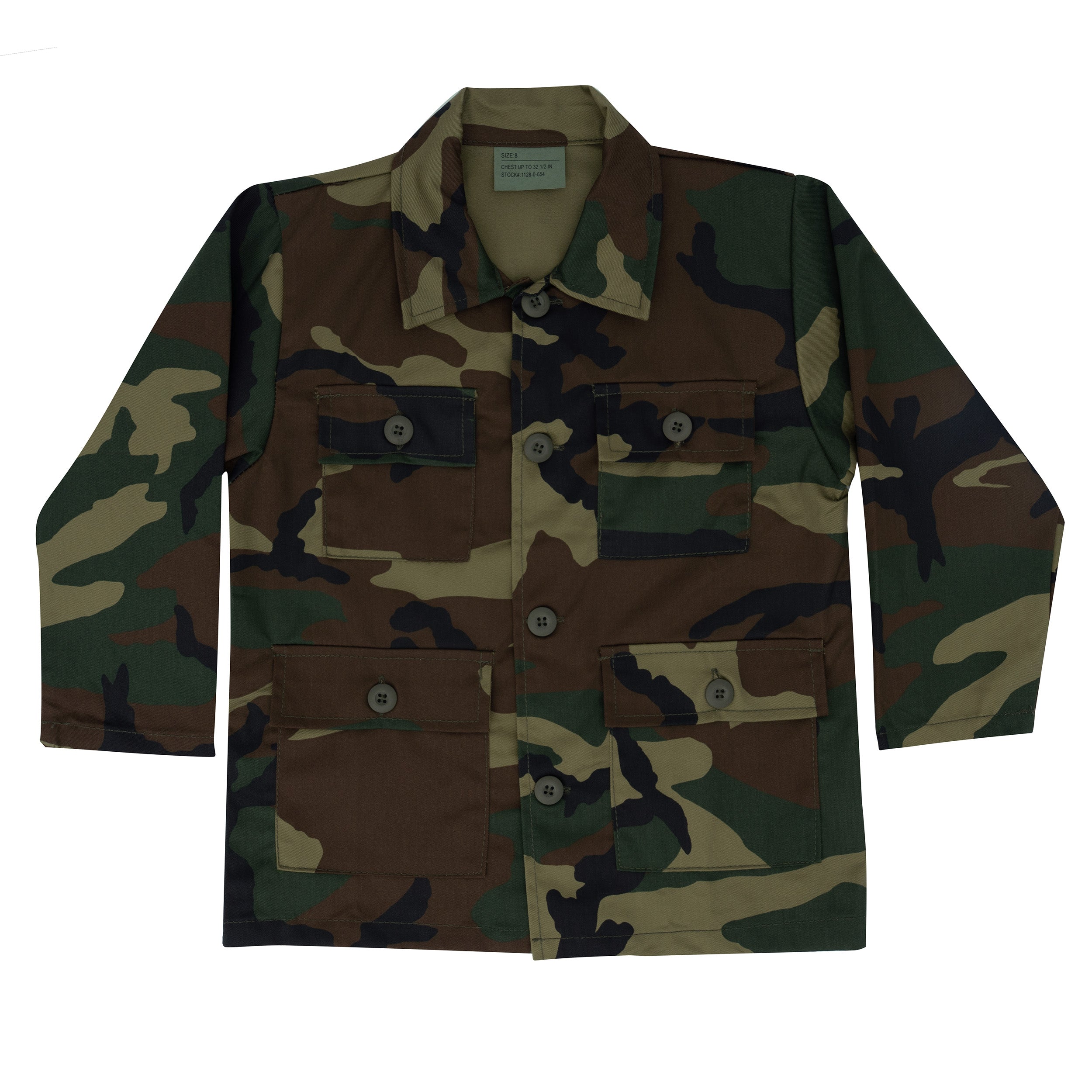 Rothco Kids Camo BDU Shirt - Color : Woodland Camo, Size : 20