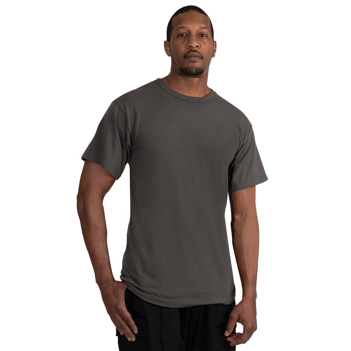 Rothco Solid Color T-Shirt with Cotton / Polyester Blend - Color : Charcoal Grey, Size : 3XL