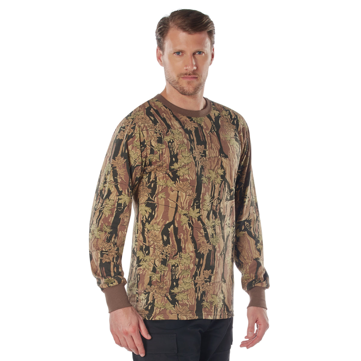 Rothco Long Sleeve Color Camo T-Shirt - Color : Smokey Branch Camo, Size : 2XL