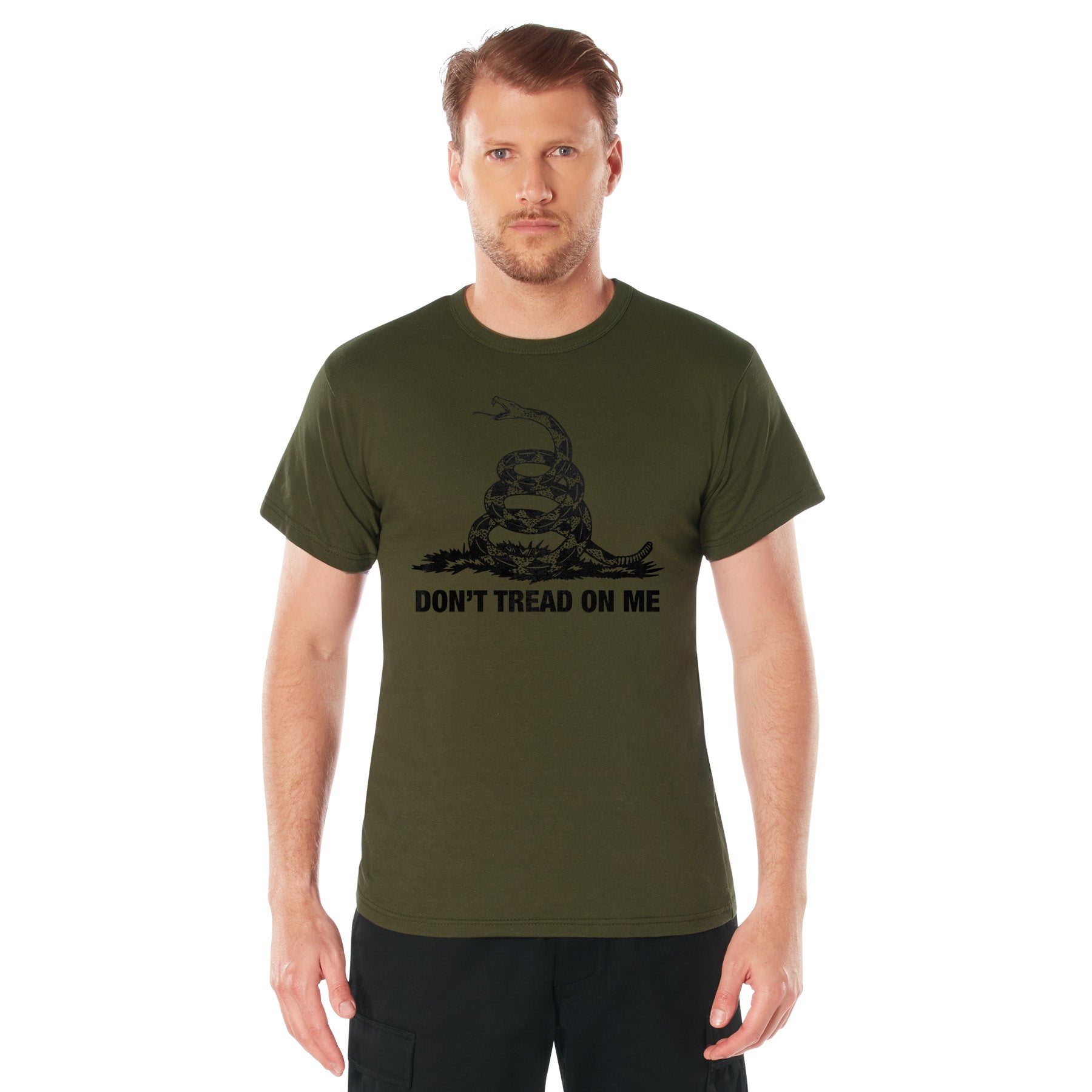 Rothco Don't Tread On Me T-Shirt - Color : Olive Drab, Size : 3XL