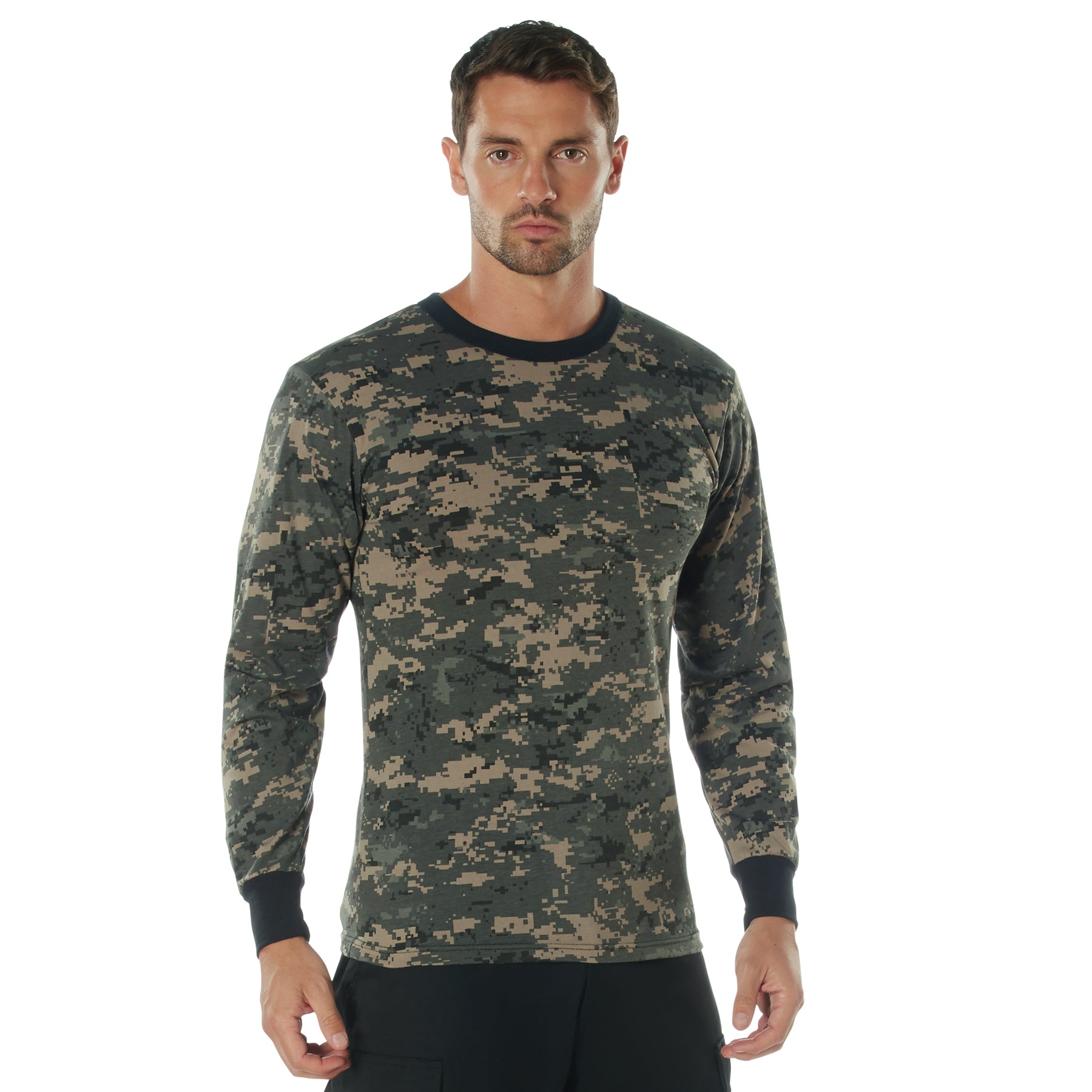 Rothco Long Sleeve Digital Camo T-Shirt - Color : Subdued Urban Digital Camo, Size : M