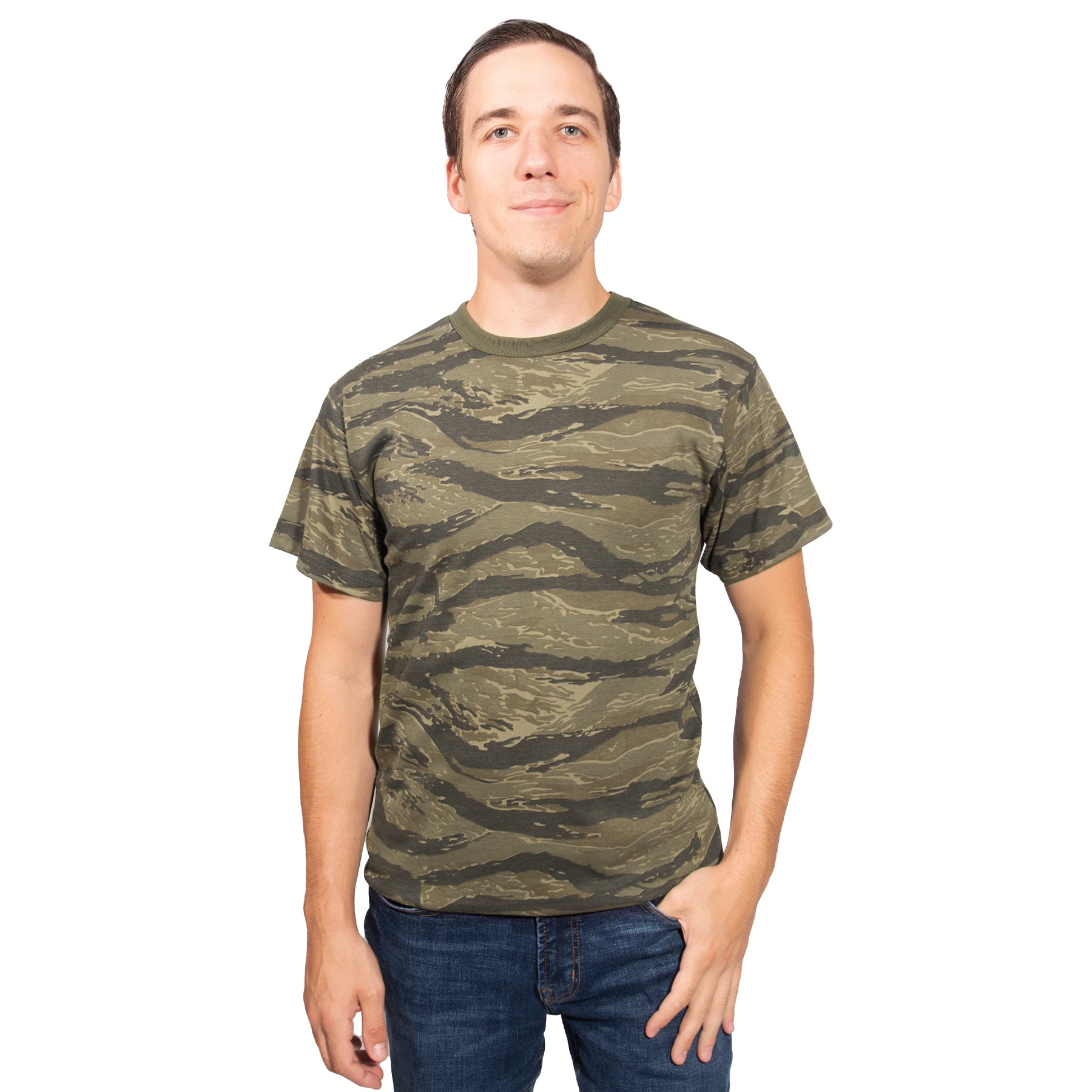 Rothco Vintage Camo T-Shirt - Color : Tiger Stripe Camo, Size : 3XL