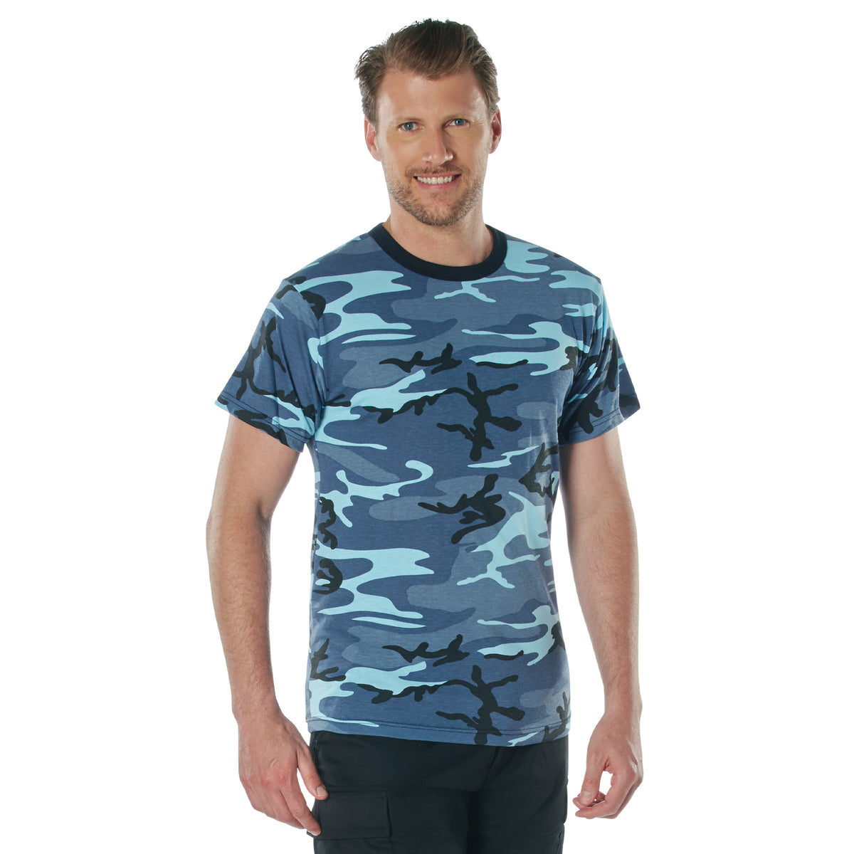 Rothco Camo T-Shirt - Color : Sky Blue Camo, Size : XL