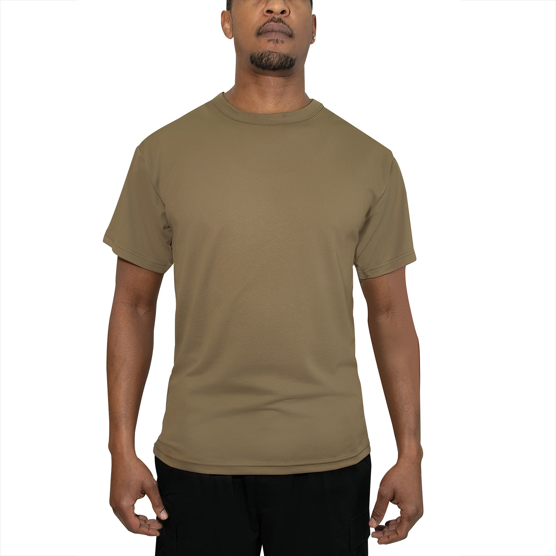 Rothco Quick Dry Moisture Wicking T-Shirt - Color : Brown, Size : 3XL