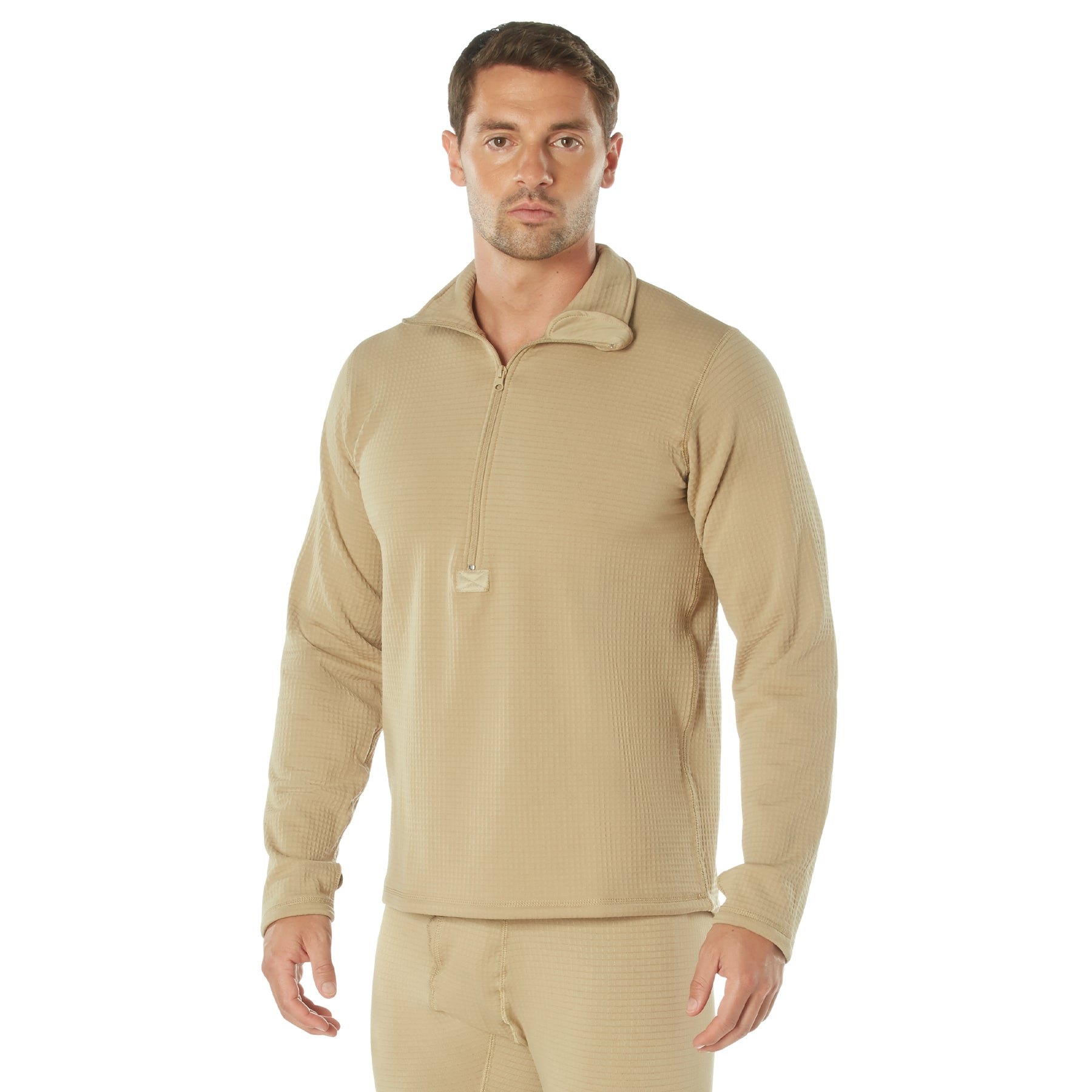 Rothco ECWCS Gen III Mid-Weight Underwear Top (Level II) - Color : Desert Sand, Size : 2XL