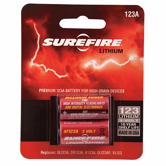 Piles SureFire 123A au lithium 3 V – Paquet de 2