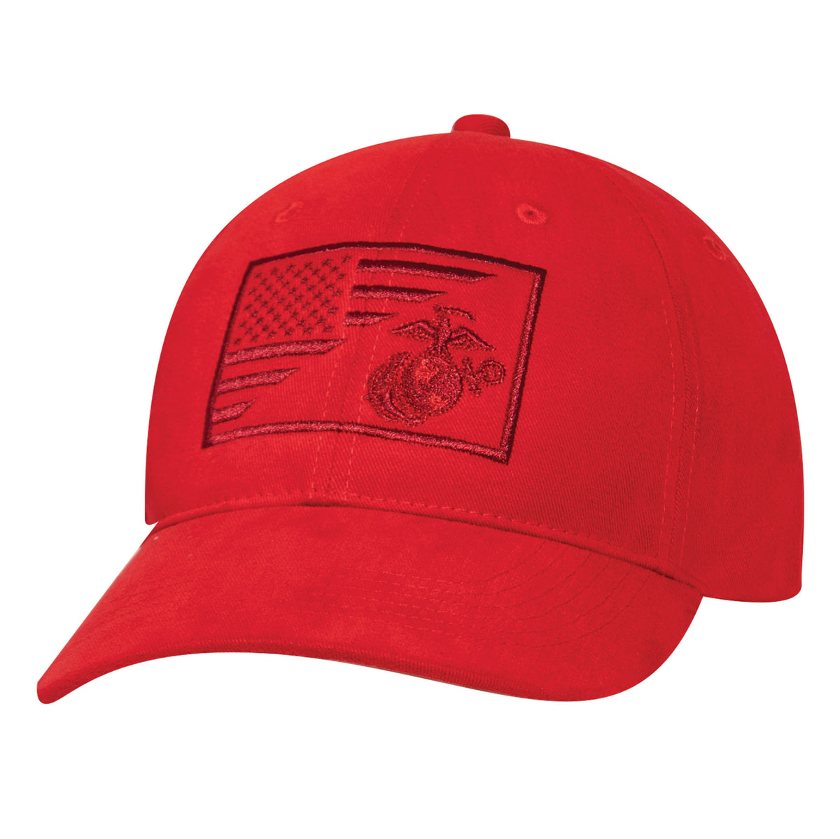 Rothco USMC Eagle, Globe and Anchor / US Flag Low Pro Cap - Color : Red