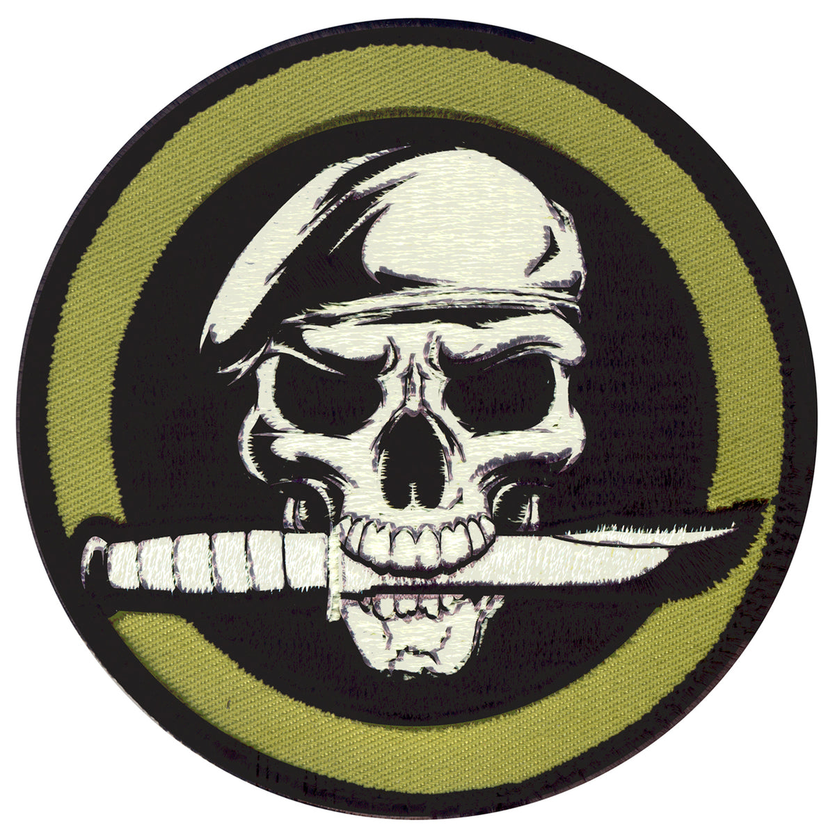 Rothco Military Skull & Knife Morale Patch - Packaging : Bulk Packaging