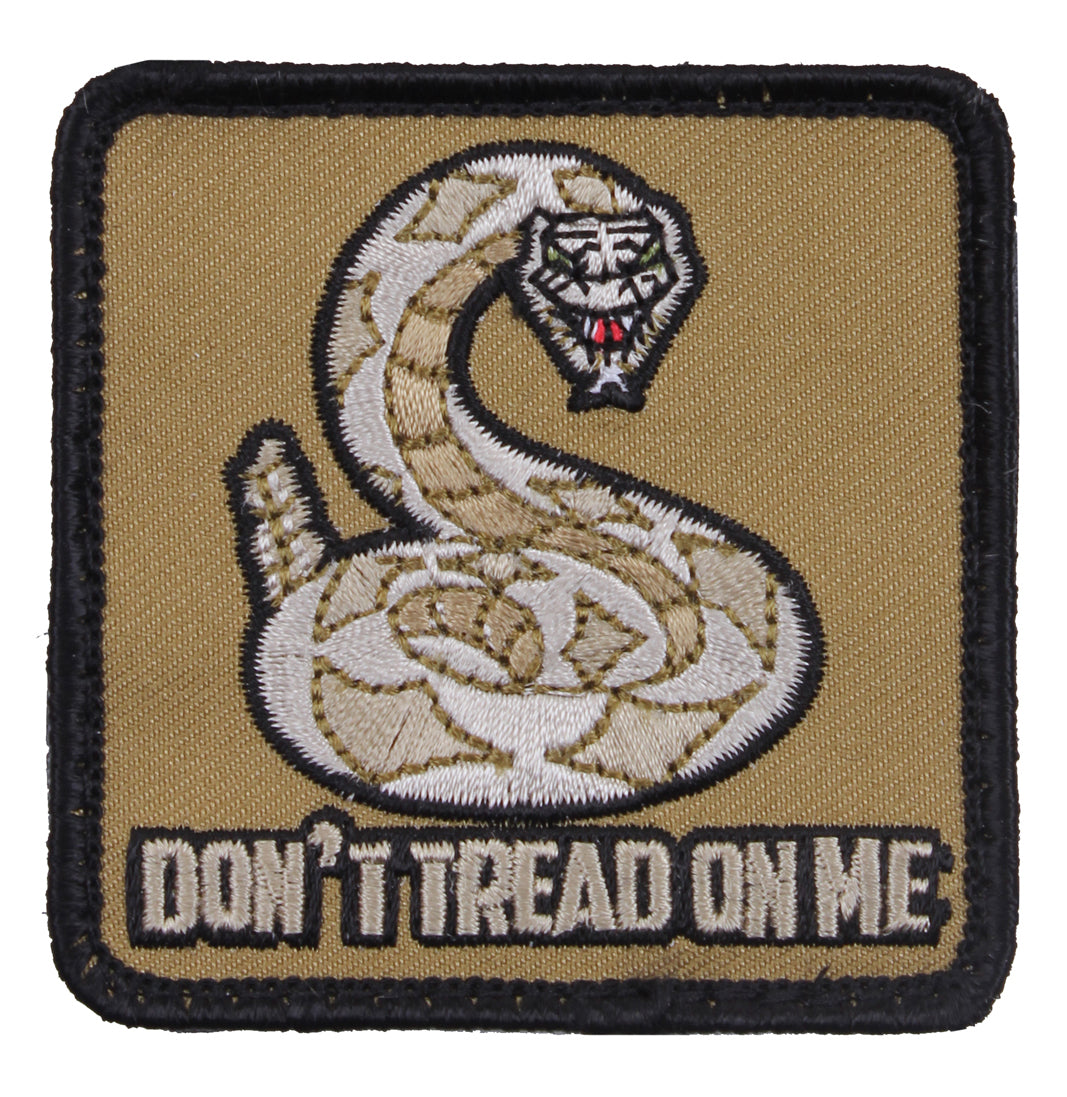 Rothco Don't Tread On Me Morale Patch - Color : Tan, Packaging : Bulk Packaging