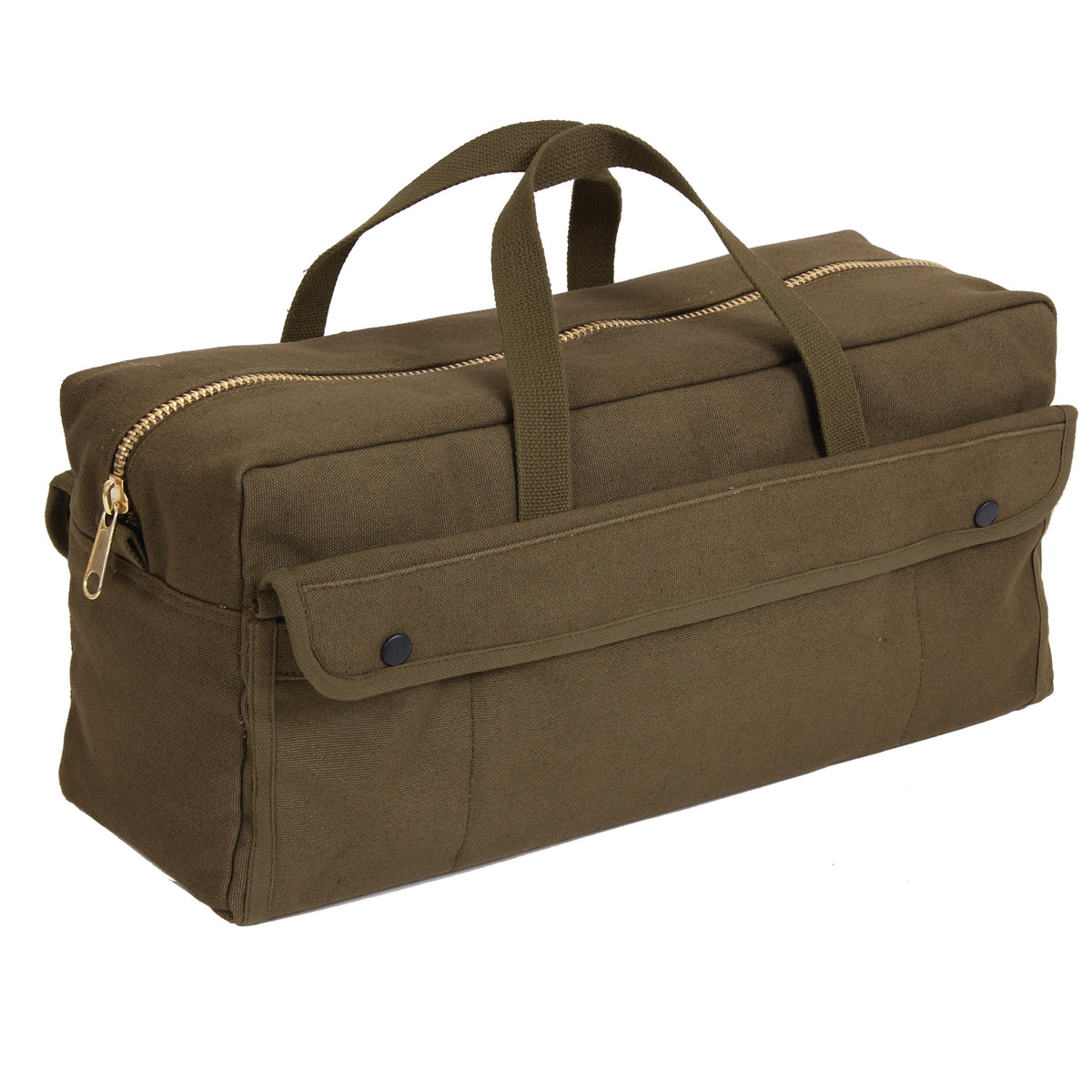 Rothco Canvas Jumbo Tool Bag With Brass Zipper - Color : Olive Drab