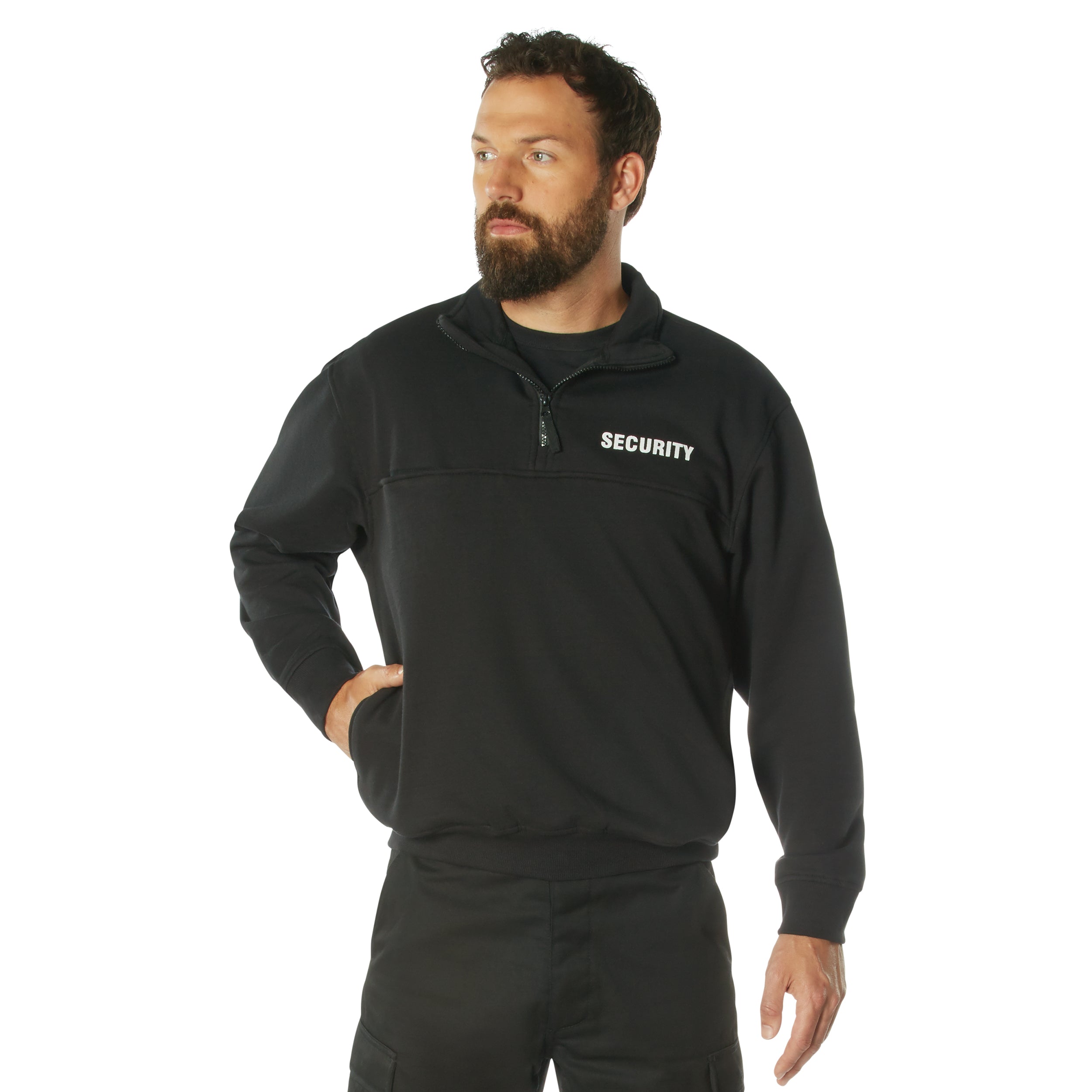 Rothco Security 1/4 Zip Job Shirt - Black - Size : 3XL