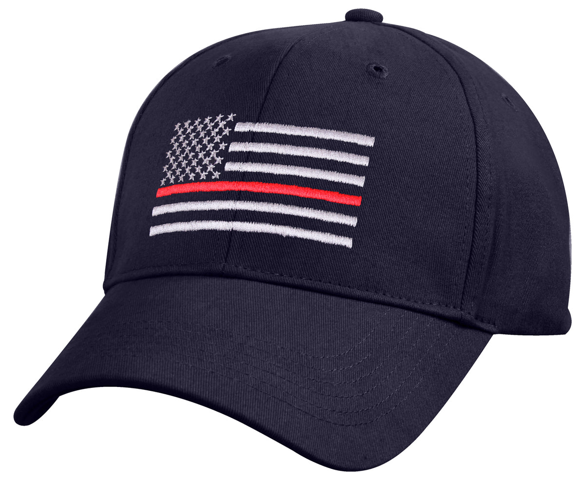 Rothco Thin Red Line Flag Low Profile Cap - Color : Navy Blue