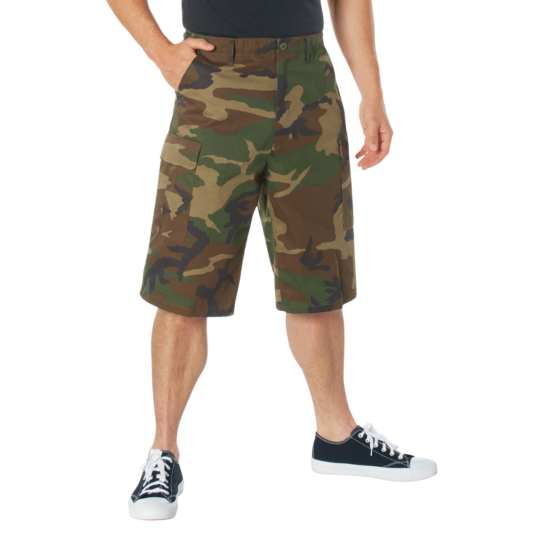 Rothco Long Length Camo BDU Shorts - Color : Woodland Camo, Size : 4XL