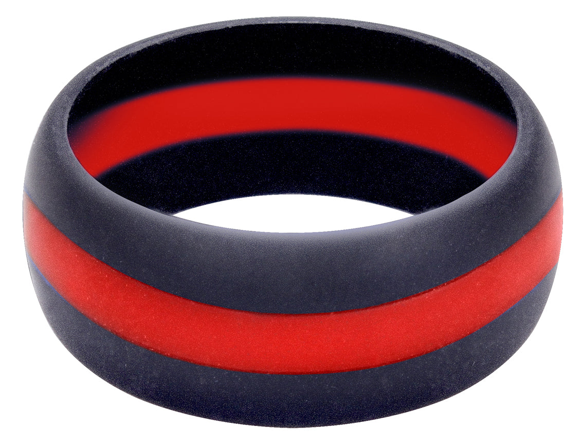 Rothco Thin Red Line Silicone Ring - Ring Size : 8