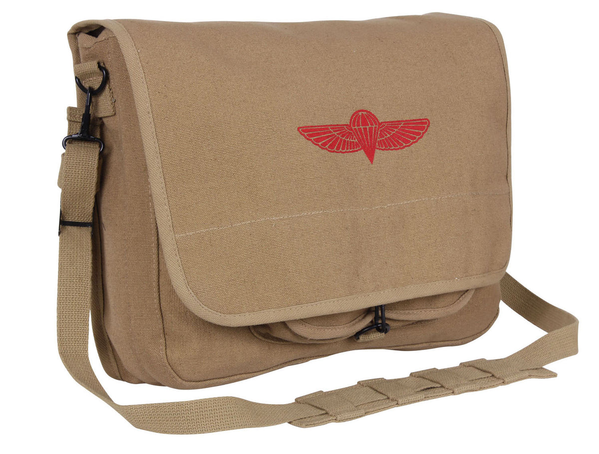Rothco Canvas Paratrooper Messenger Bag - Color : Khaki