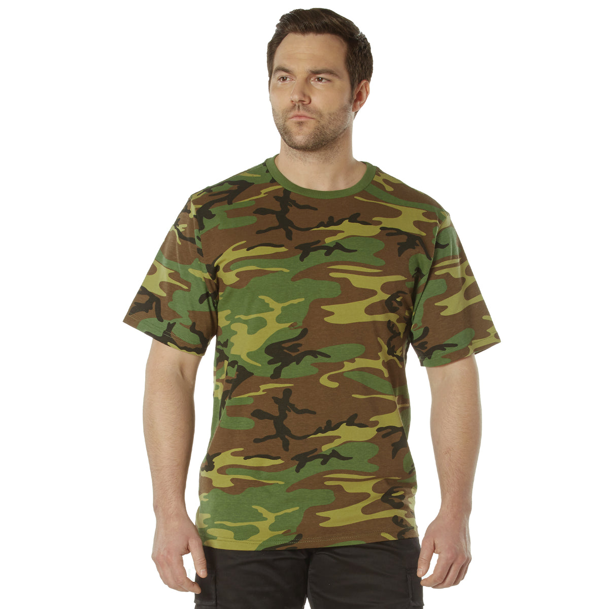 Rothco Full Comfort Fit T-Shirt - Color : Woodland Camo, Size : 3XL