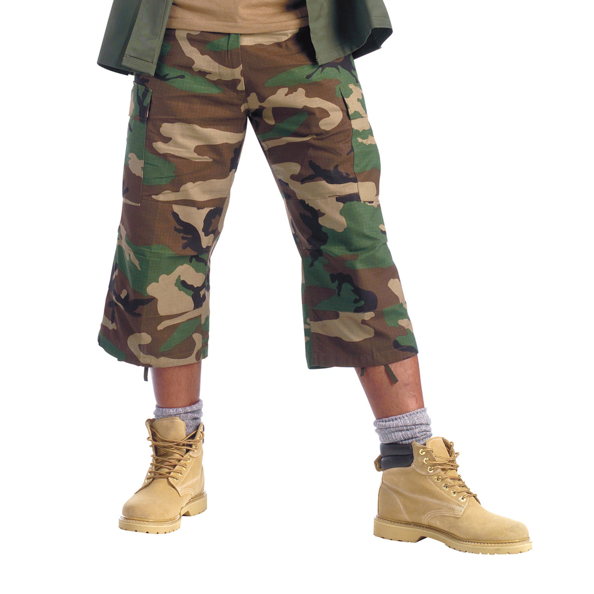 Rothco 6-Pocket BDU 3/4 Pants - Color : Woodland Camo, Size : 2XL
