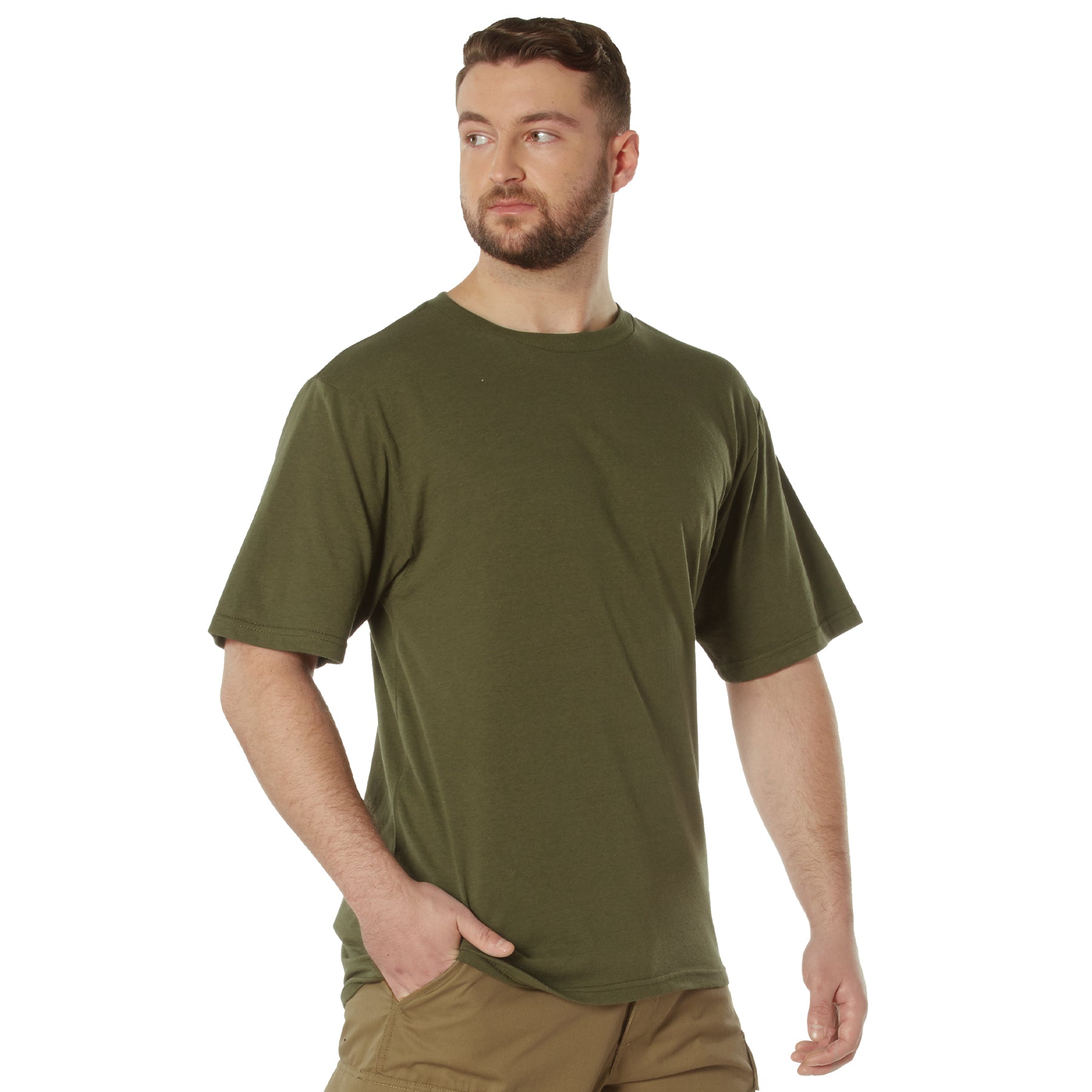 Rothco Full Comfort Fit T-Shirt - Color : Olive Drab, Size : 3XL