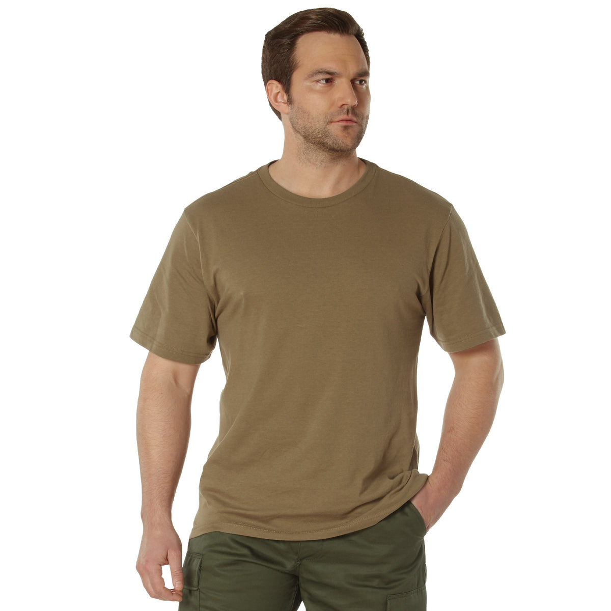 Rothco Full Comfort Fit T-Shirt - Color : Brown, Size : 3XL