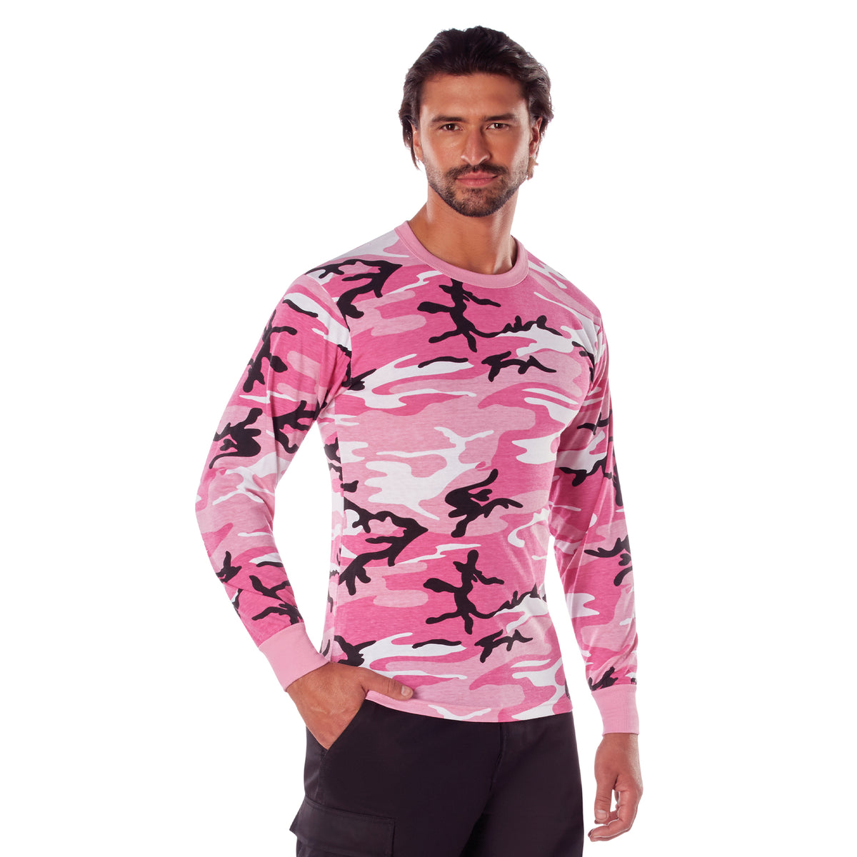 Rothco Long Sleeve Color Camo T-Shirt - Color : Pink Camo, Size : XL