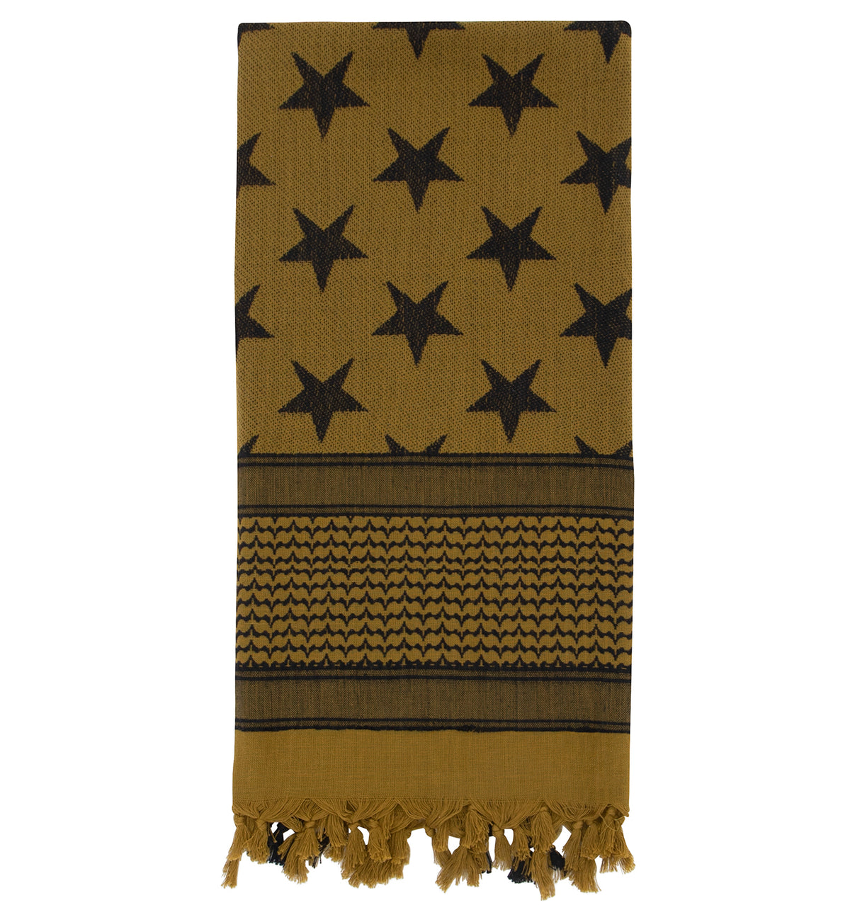 Rothco Stars and Stripes US Flag Shemagh Tactical Desert Keffiyeh Scarf - Color : Coyote Brown