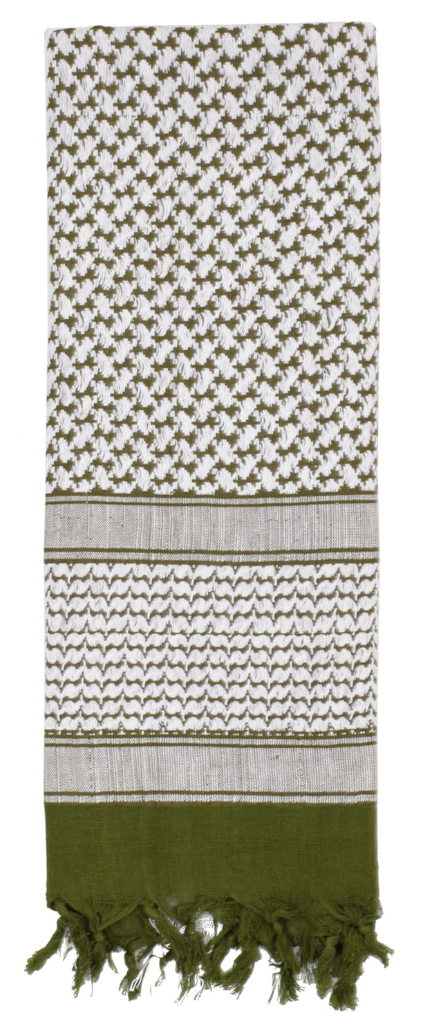 Rothco Shemagh Tactical Desert Keffiyeh Scarf - Color : Olive Drab / White