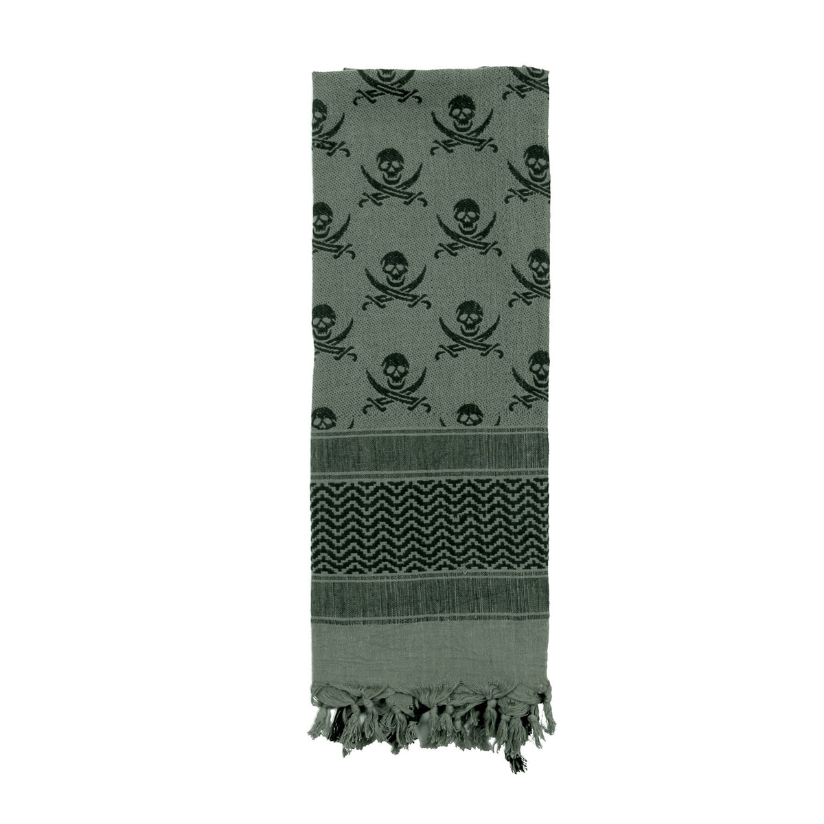 Rothco Skulls Shemagh Tactical Desert Keffiyeh Scarf - Color : Foliage Green
