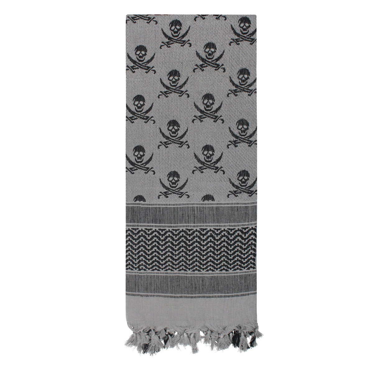 Rothco Skulls Shemagh Tactical Desert Keffiyeh Scarf - Color : Grey