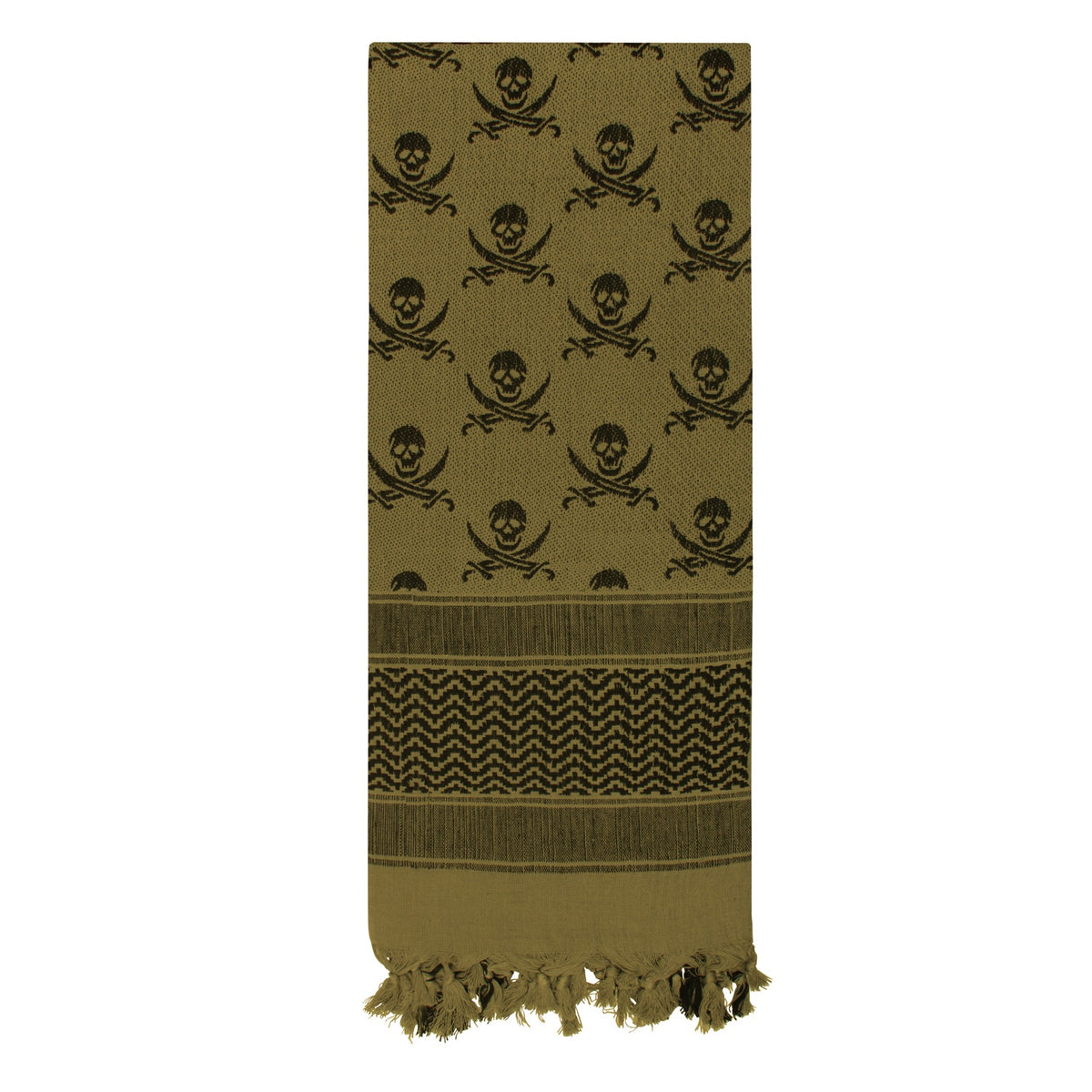 Rothco Skulls Shemagh Tactical Desert Keffiyeh Scarf - Color : Olive Drab