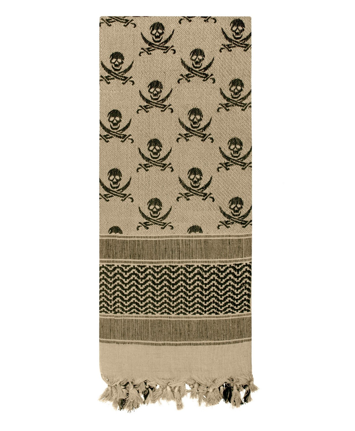 Rothco Skulls Shemagh Tactical Desert Keffiyeh Scarf - Color : Tan